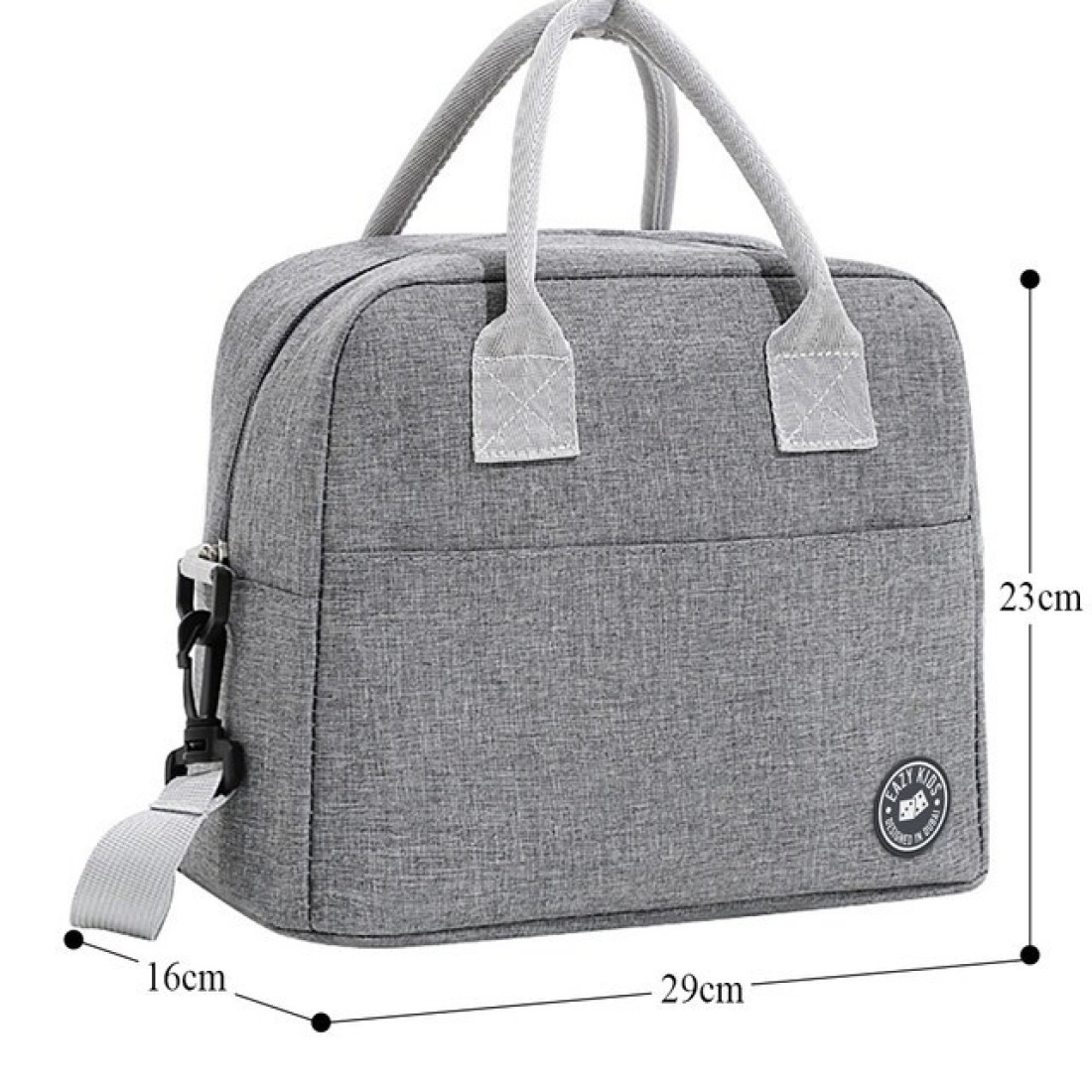 Eazy Kids Insulated Lunch Bag- Grey