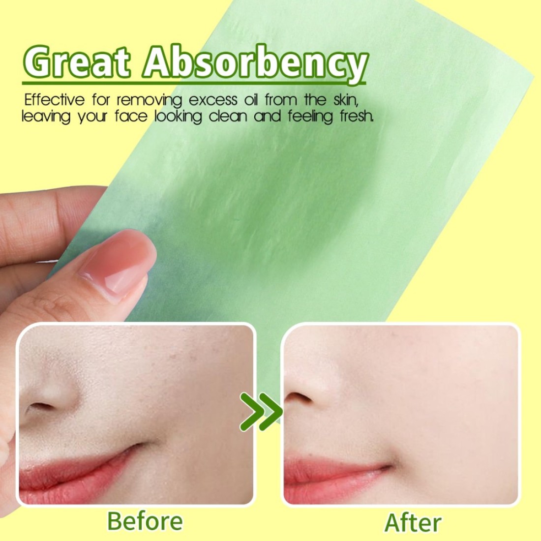 300 Sheets Blotting Paper HNYYZL Oil Absorbing Sheets for Oily Skin Oil Control for Face Makeup Blotting Paper Natural Oil Absorbing Facial Blotting Sheets for Oily Skin Care Pack of 3