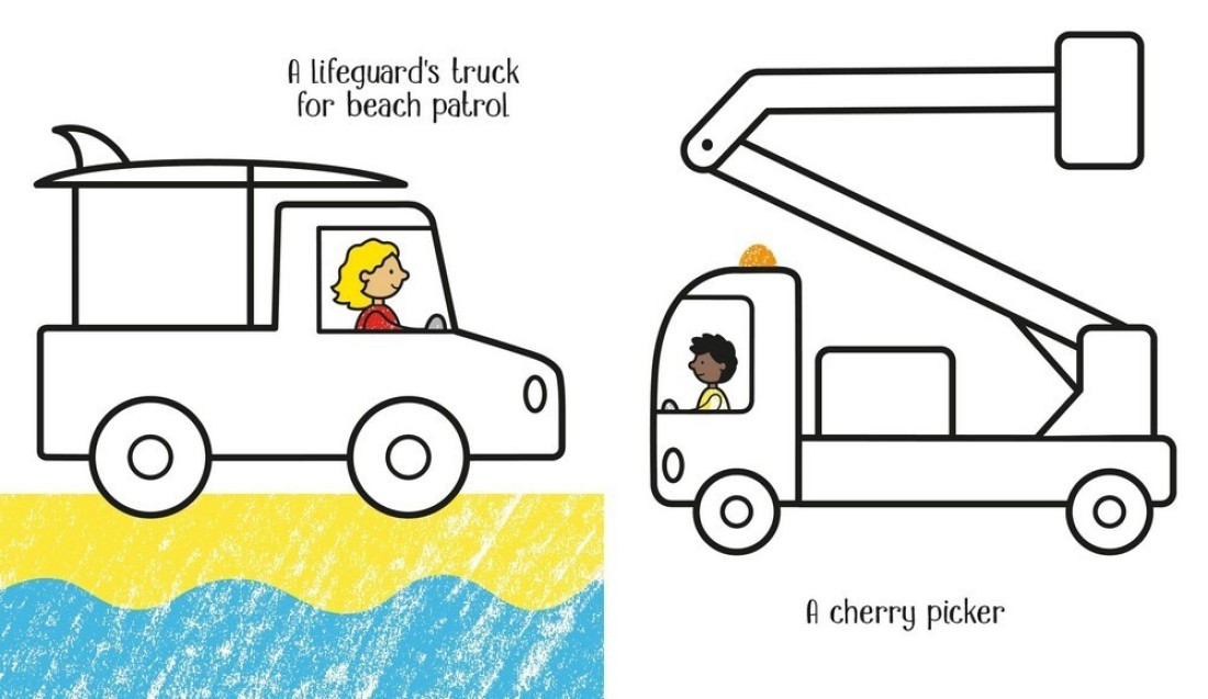 Usborne First Colouring: Trucks &ndash; Fun and Easy Colouring Book for Toddlers, Perfect for Developing Creativity, Simple Truck Illustrations, Ideal for Ages 2+