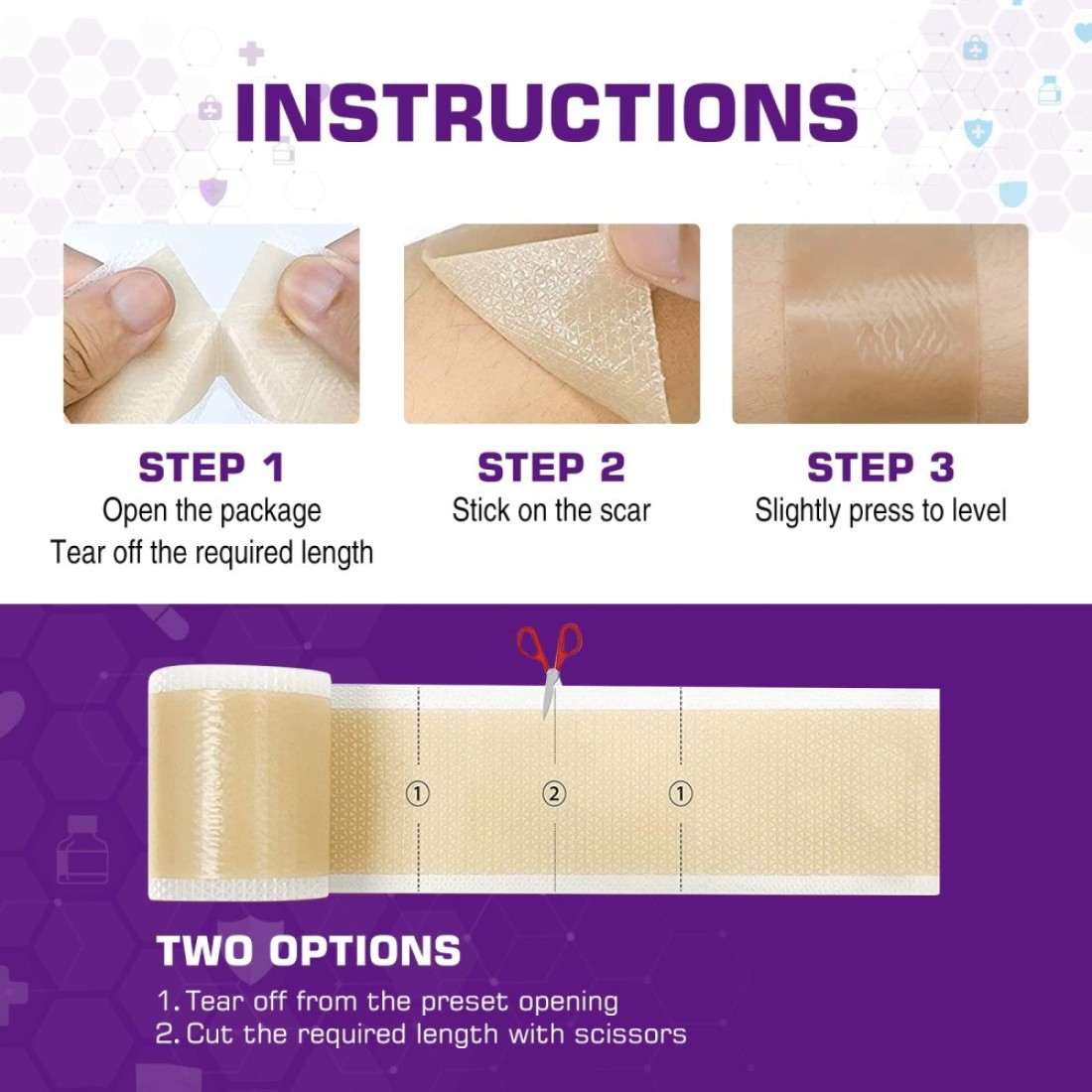 Silicone Scar Sheets16 x 60Roll15M Soft Silicone Gel Scar Tape Painless Silicone Tape Roll Reusable Medical Grade Silicone Scar Removal Strips for CSectio