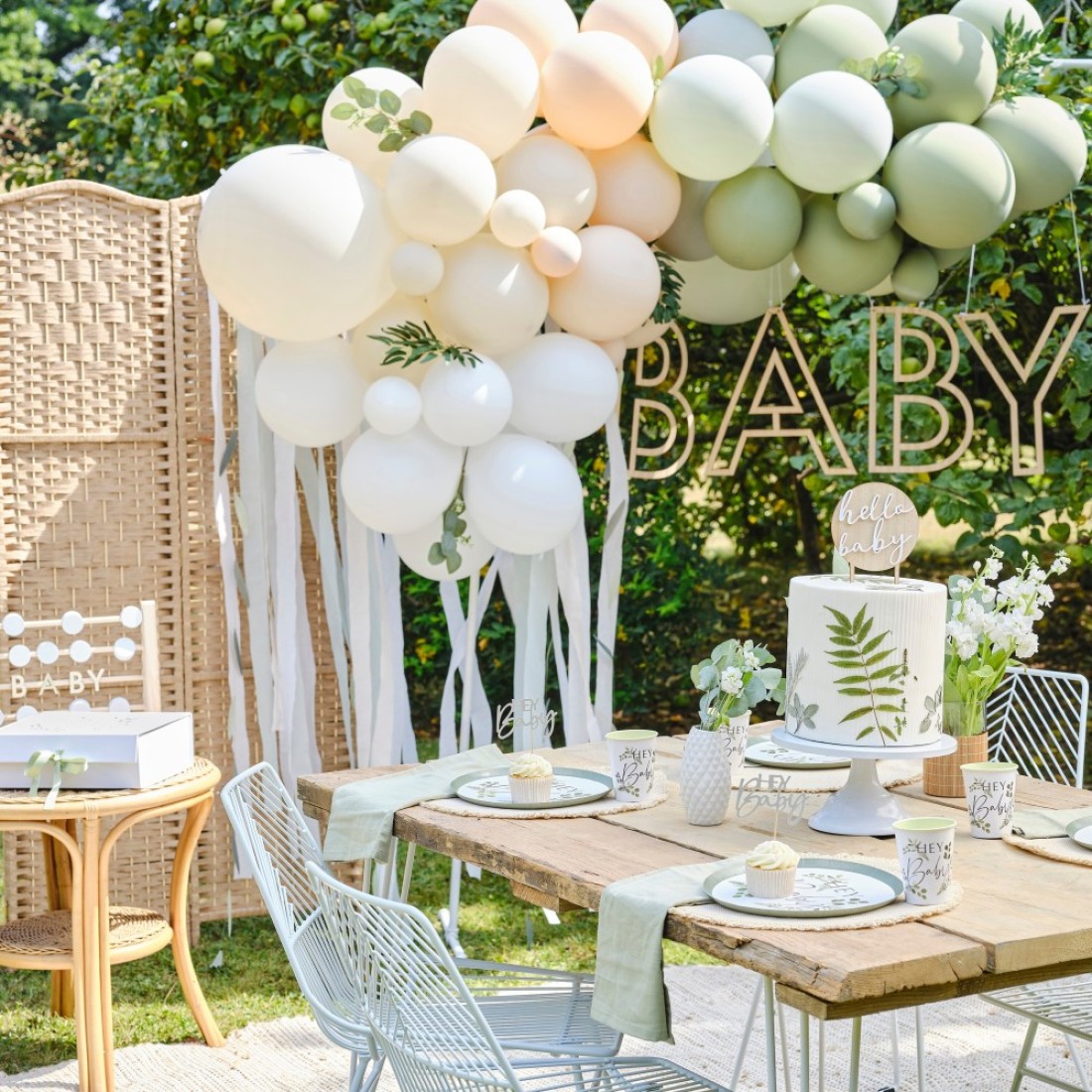Botanical Baby Hey Baby Botanical Baby Shower Photo Booth Frame