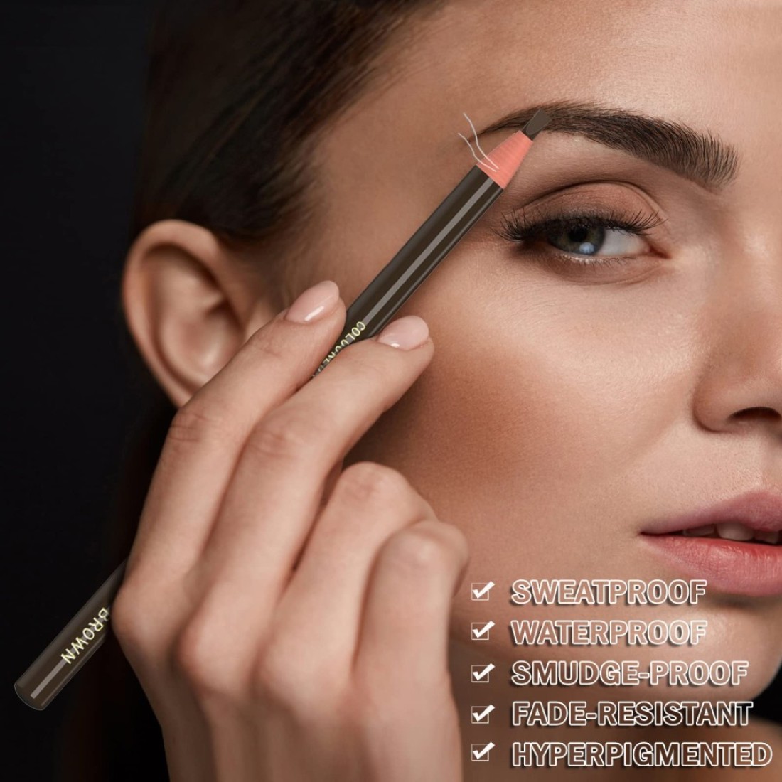 6 Piece Dark Brown Waterproof Eyebrows Pencil Tattoo Makeup And Microblading Supplies KitPermanent Eye Brow Liners In 5 Colors Waterproof Eyebrow Pencils Peel Brow Pencil Set For Marking