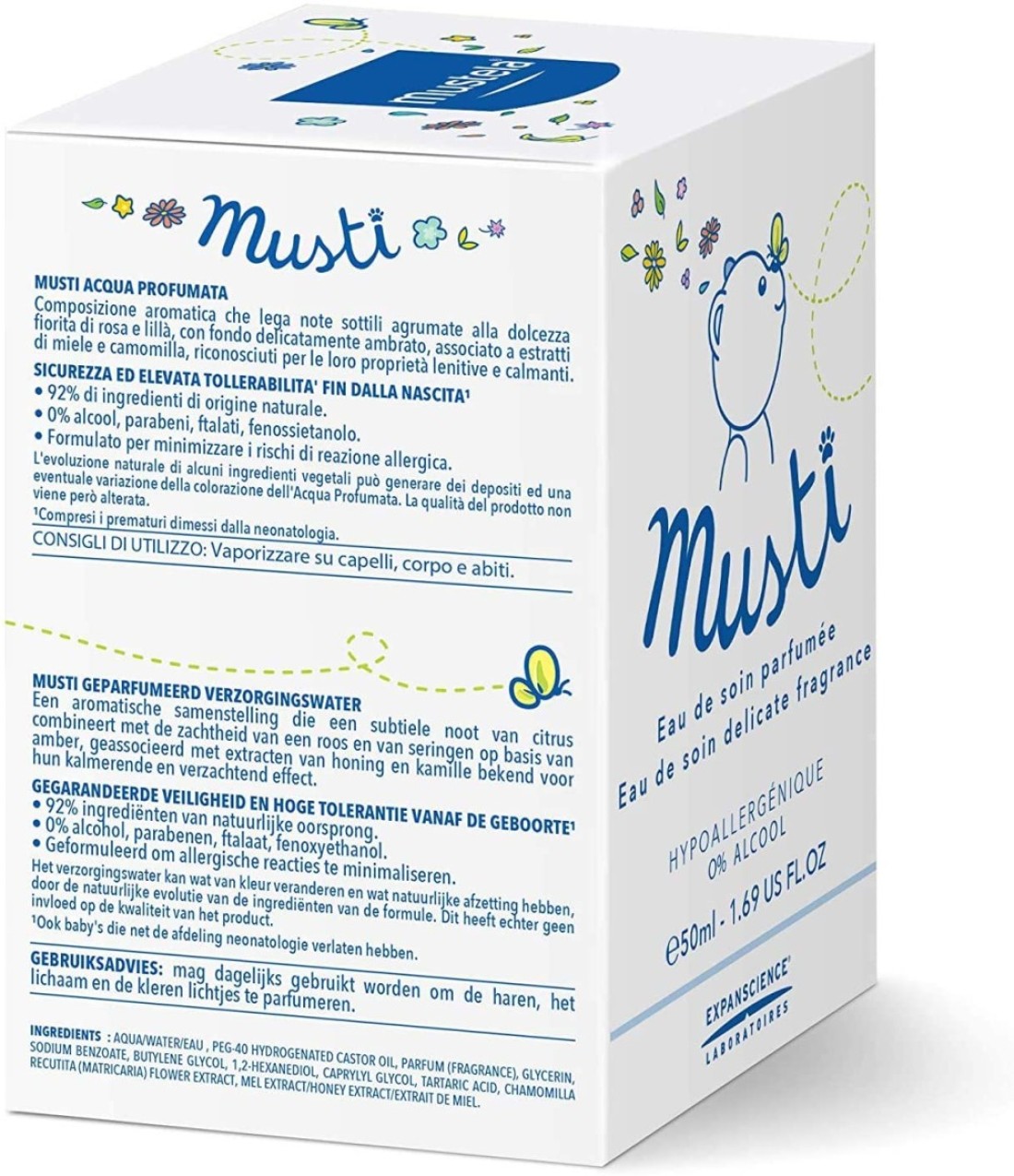 Mustela Musti Eau De Soin Spray (1.69 Oz. Ounce) (1157)