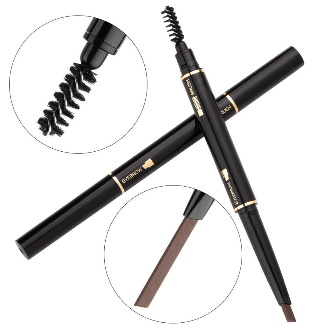 Eyebrow Pencil 2 Packs Waterproof SmudgeProof Brow Pencil with Brow Brush Automatic Eye Brow Makeup Kit Light Brown1