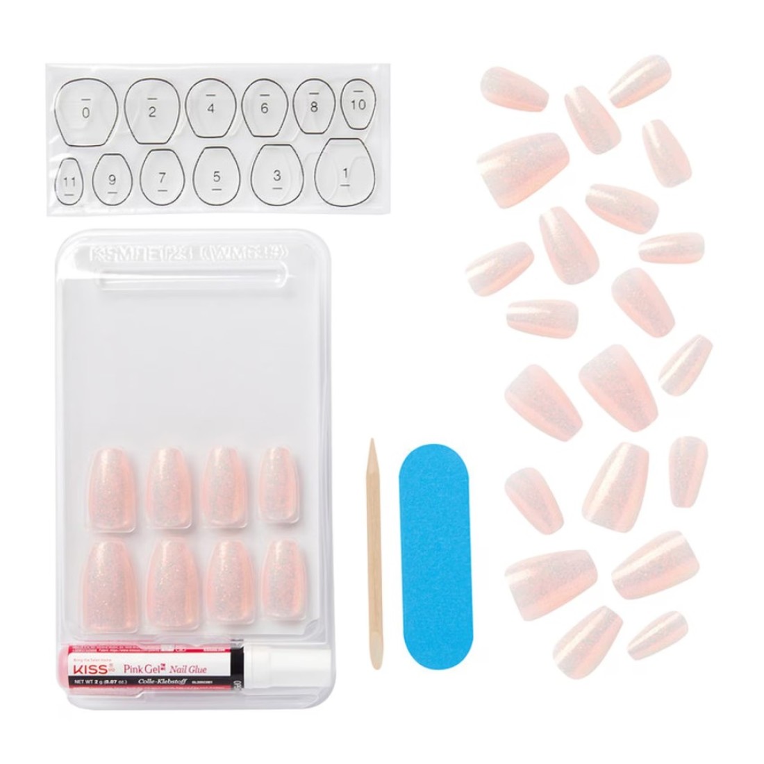 Kiss False Nails KCS02 Multicolour 28 PCS