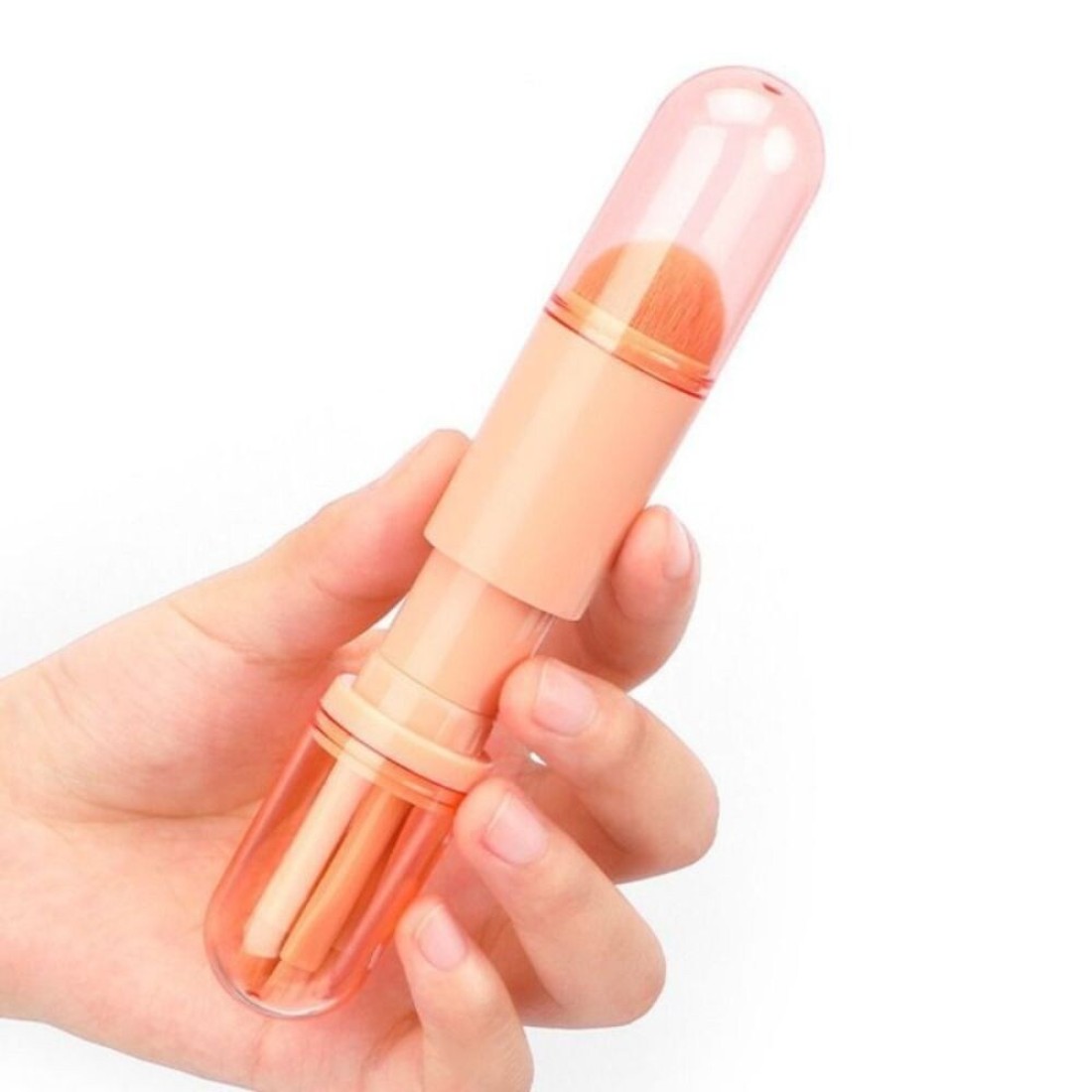 Mei Lifestyle 4 PCS Travel-Friendly Multi-Purpose Makeup Brush Set Protective Case