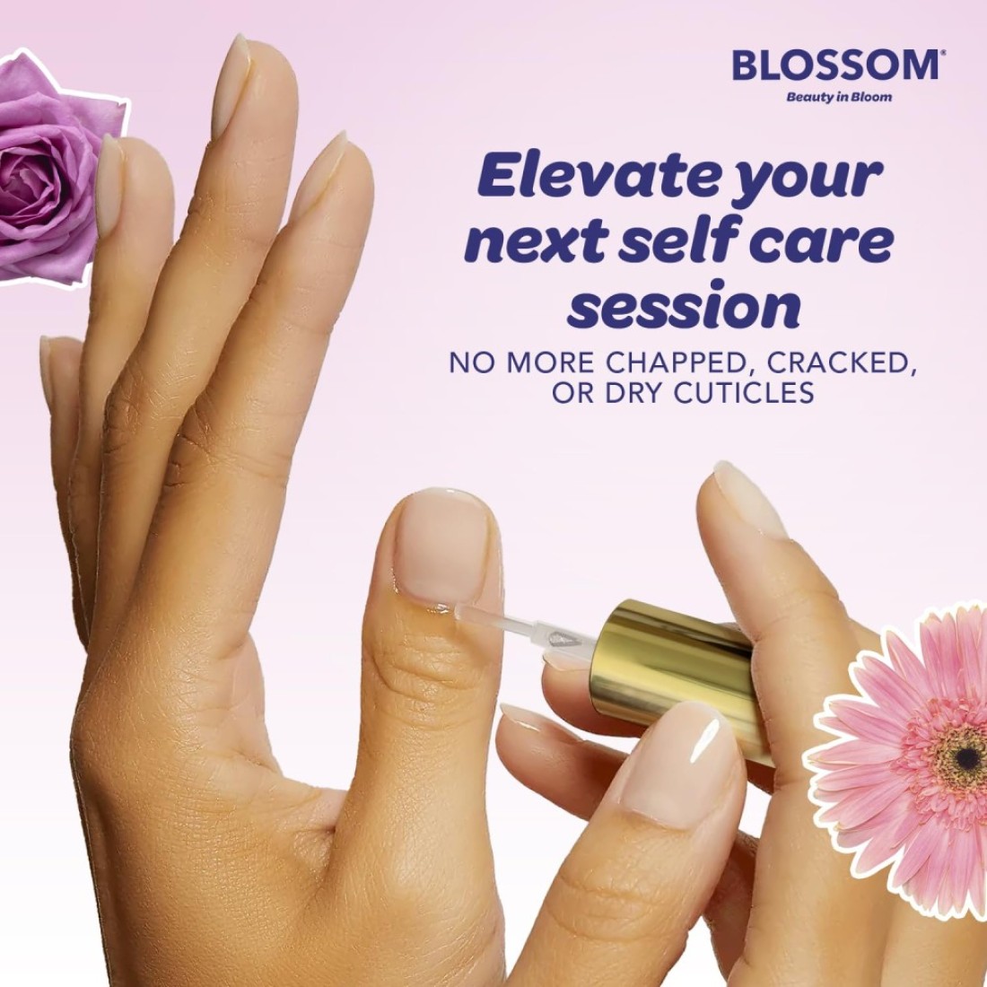 Blossom Hydrating Moisturizing Strengthening Scented Cuticle Oil Infused with Real Flowers Made in USA 05 fl oz Grape