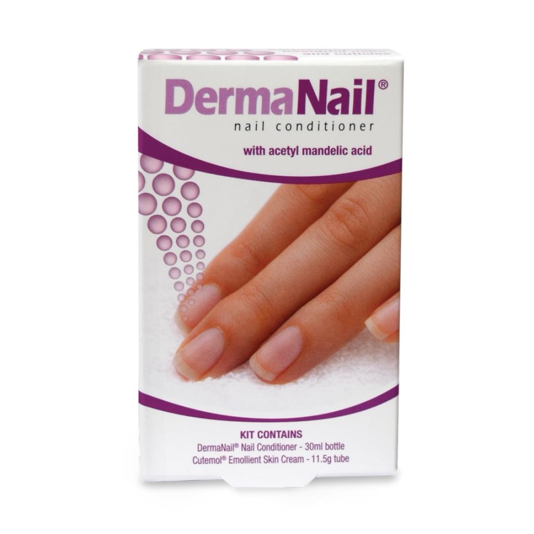 DermaNail Nail Strengthener Cuticle Cream Set Fingernail Care Kit with Liquid Nail Strengthener Cutemol Cream 115g Sample Healthy Growth Repair for Brittle Damaged Thin Peeling Nails