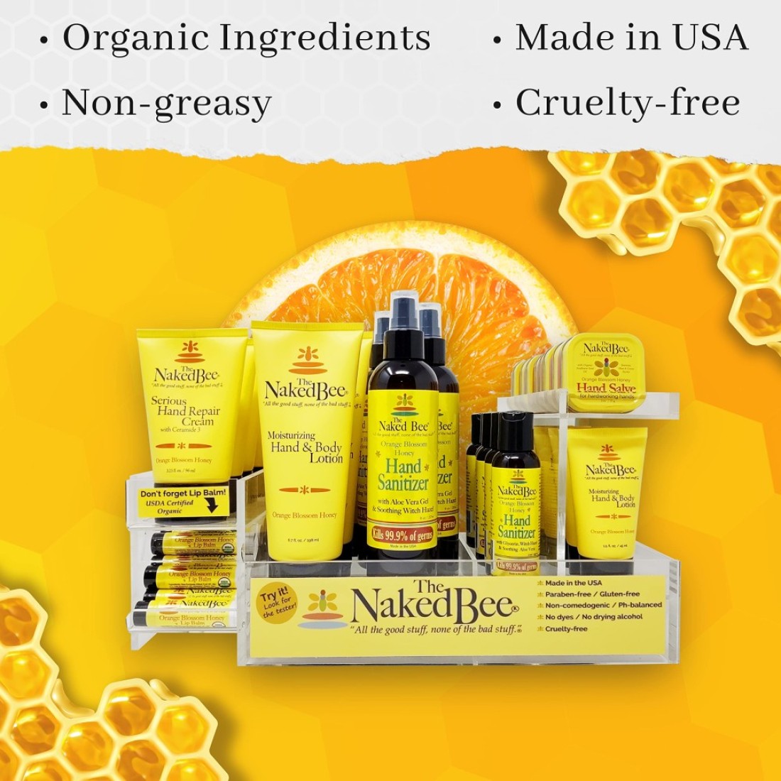 The Naked Bee Hand Cuticle Healing Salve 15 ozSunflower Beeswax Shea Butter
