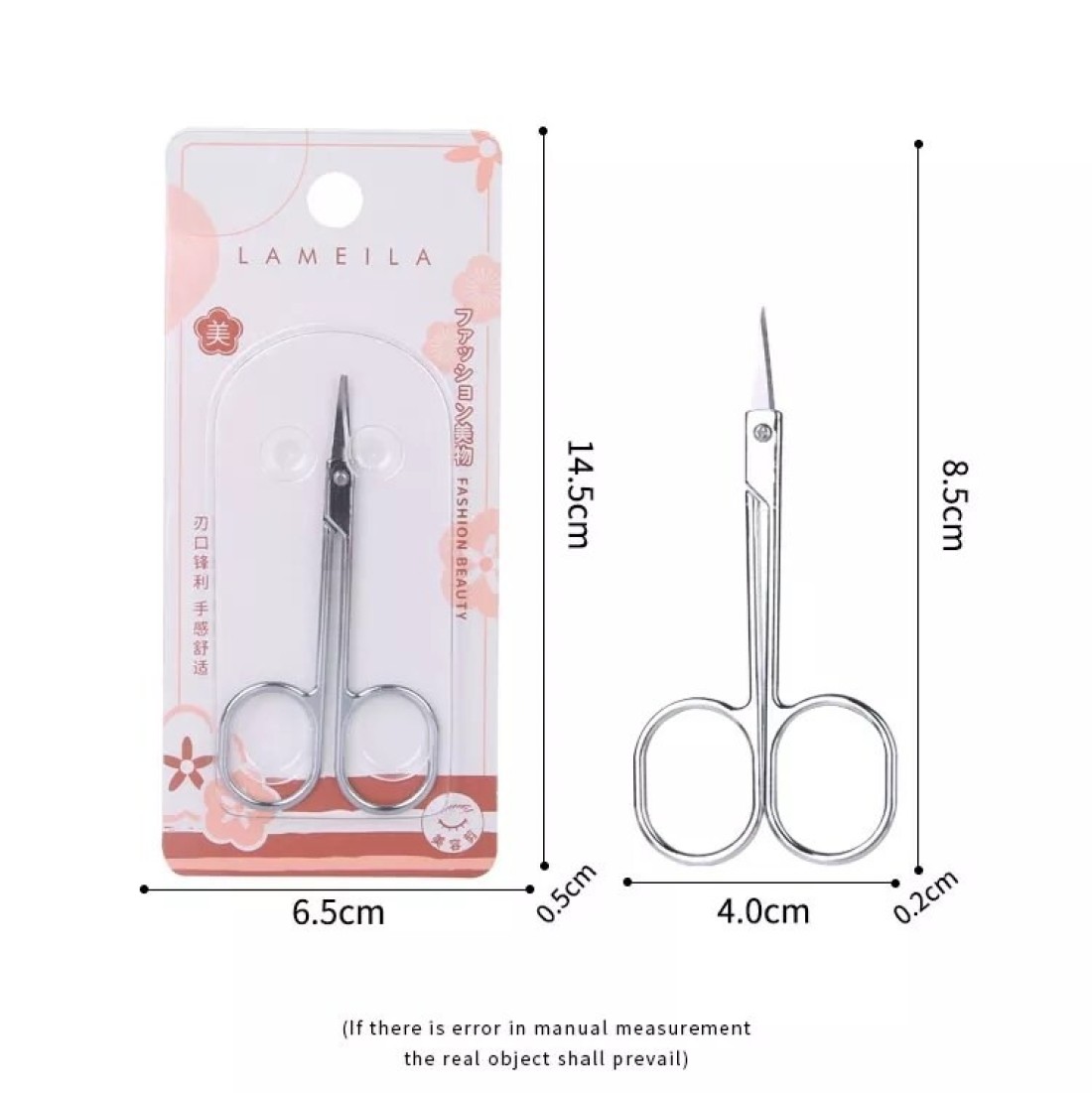 Lameila Eyebrow Scissors Nose Hair Remover Eyebrow Stainless Steel Beauty Scissors For Women A0401