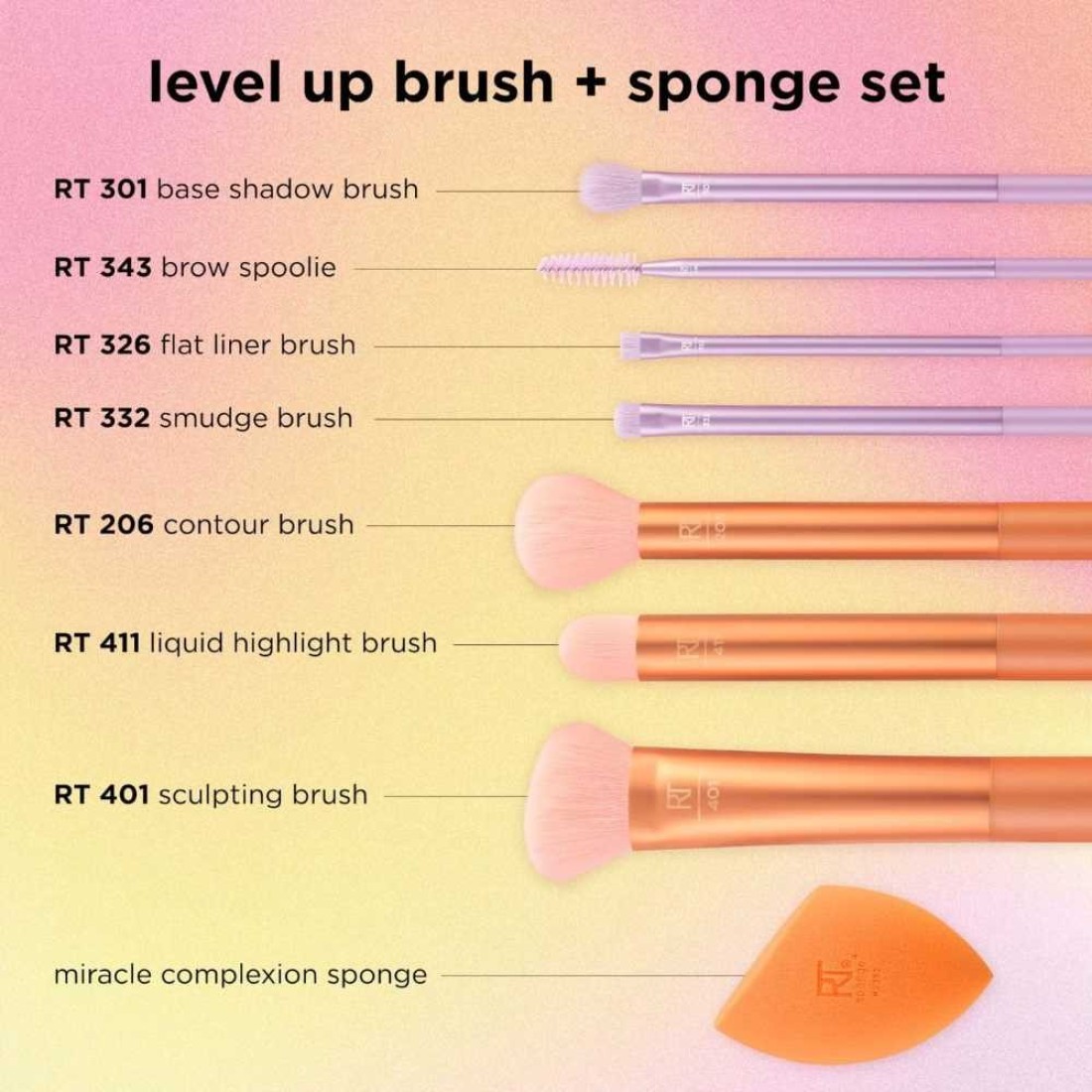 Real Techniques Level Up Brush And Sponge Kit