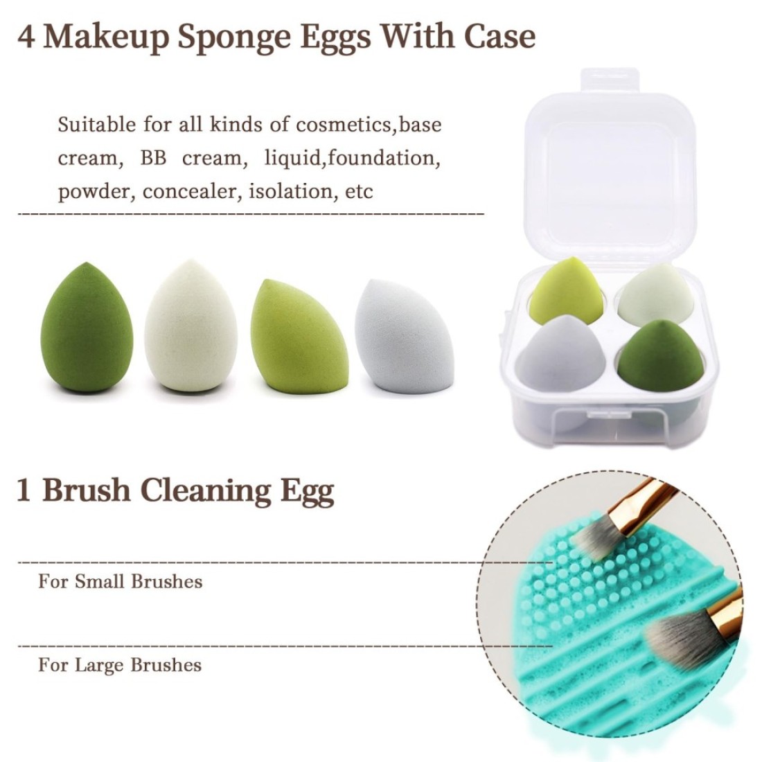 Koccido Makeup Brushes 22 Pcs Makeup KitFoundation Brush Eyeshadow Brush Make up Brushes Set Green 22 Piece Set