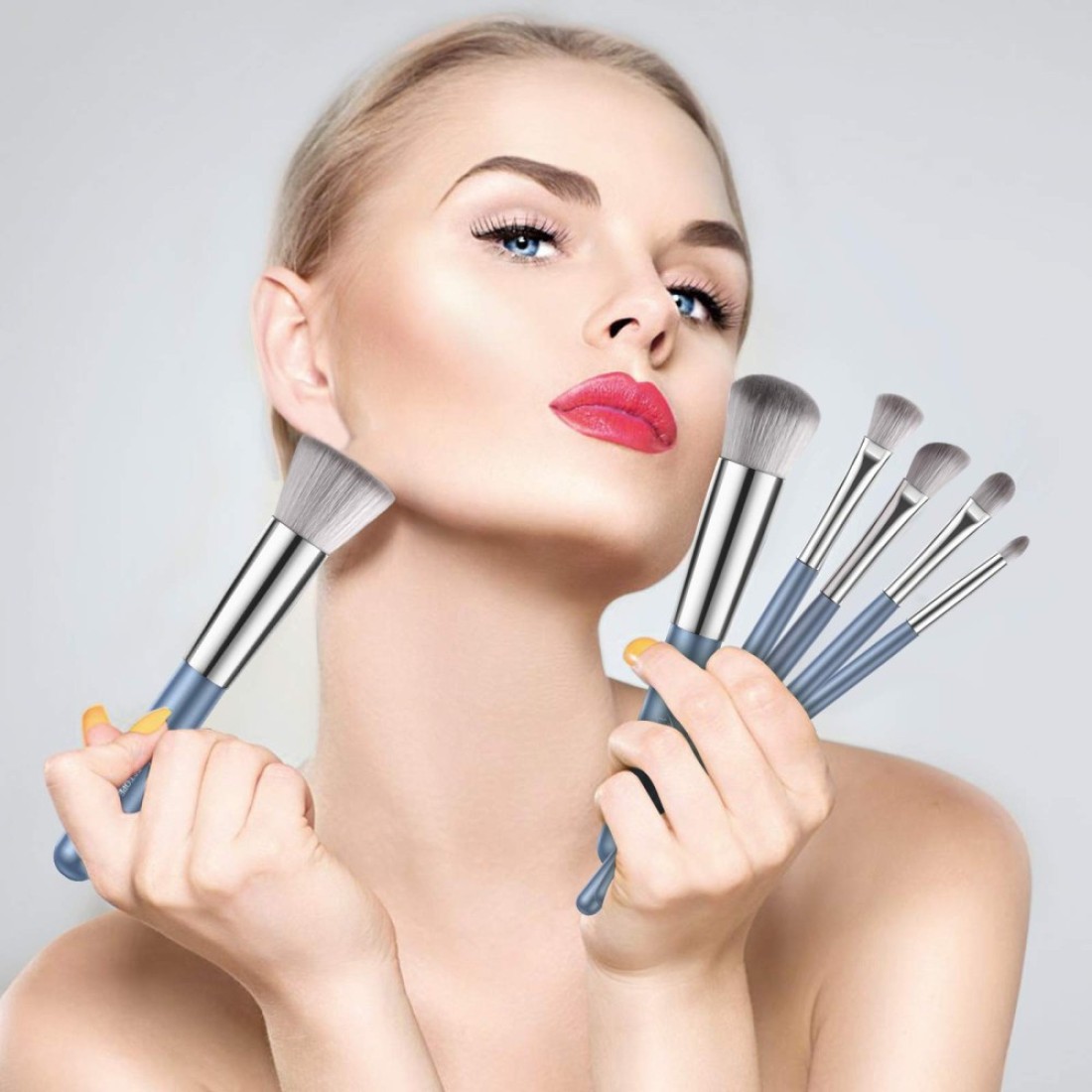 Makeup Brushes Makeup Brush Set BESTOPE PRO Makeup Brushes Kit 16Pcs Professional Makeup Brush Set for Eye and Face Foundation Powder Concealers Blush Eyeshadow Brush Make UP Brushes Kit Blue