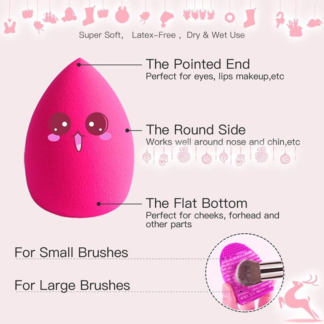 BESTOPE PRO 16Pcs Makeup Brushes Set 4Pcs Beauty Blender Sponge Set and 1 Brush Cleaner Premium Synthetic Foundation Brushes Blending Face Powder Eye Shadows Make Up Brushes Kit Rose Gold