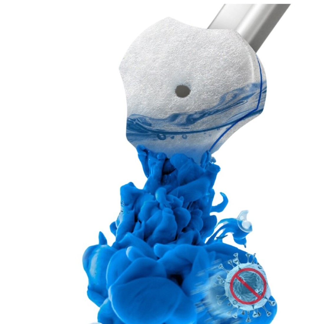Disposable Toilet Bowl Brush Refills 30 pcs, Bathroom Scrubber Wand Replacement Cleaner Pads for Sink Bathtub Wash Basin &amp; Toilet Bowl.