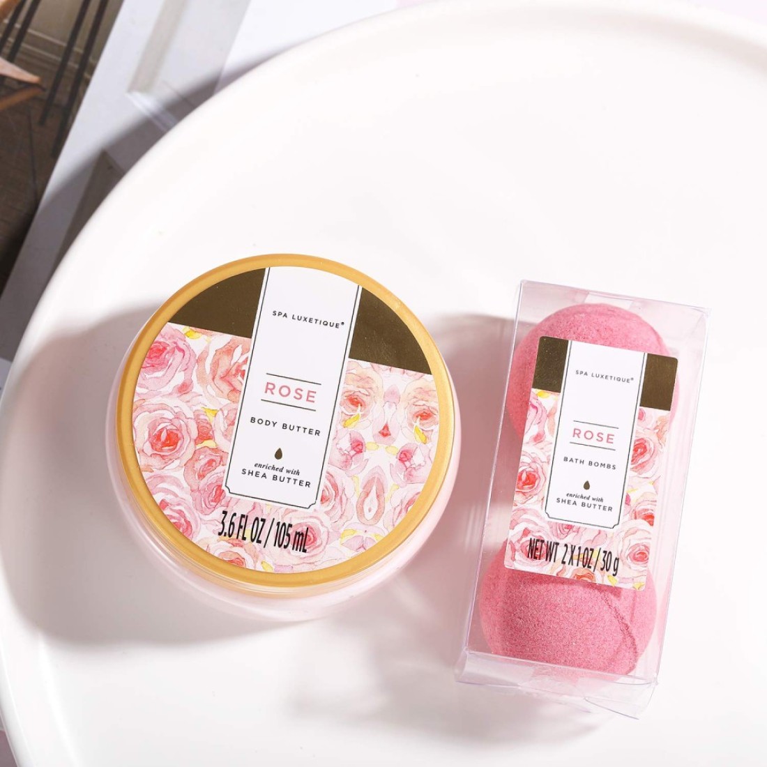 Gift Set For Women Spa Luxetique Bath Sets for Women Gift 8 Pcs Rose Spa Basket Includes Bubble Bath Shower Gel Body Lotion Birthday Spa Gifts Mothers Day Gifts for Mom