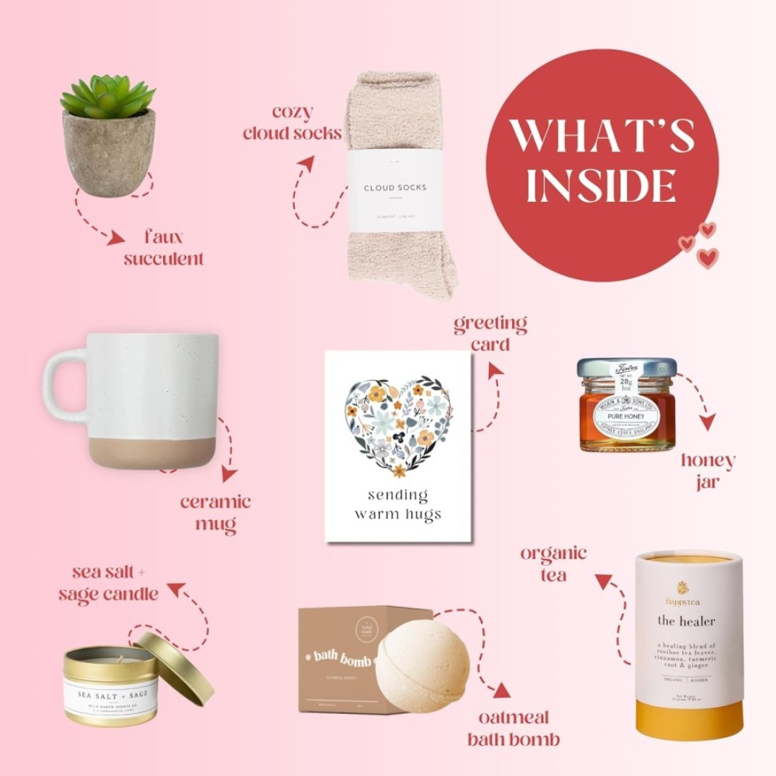 Unboxme Luxe Self Care Gift Box for Women Premium Care Package with Hugs Card Soothing Spa Basket for Relaxation and Wellness
