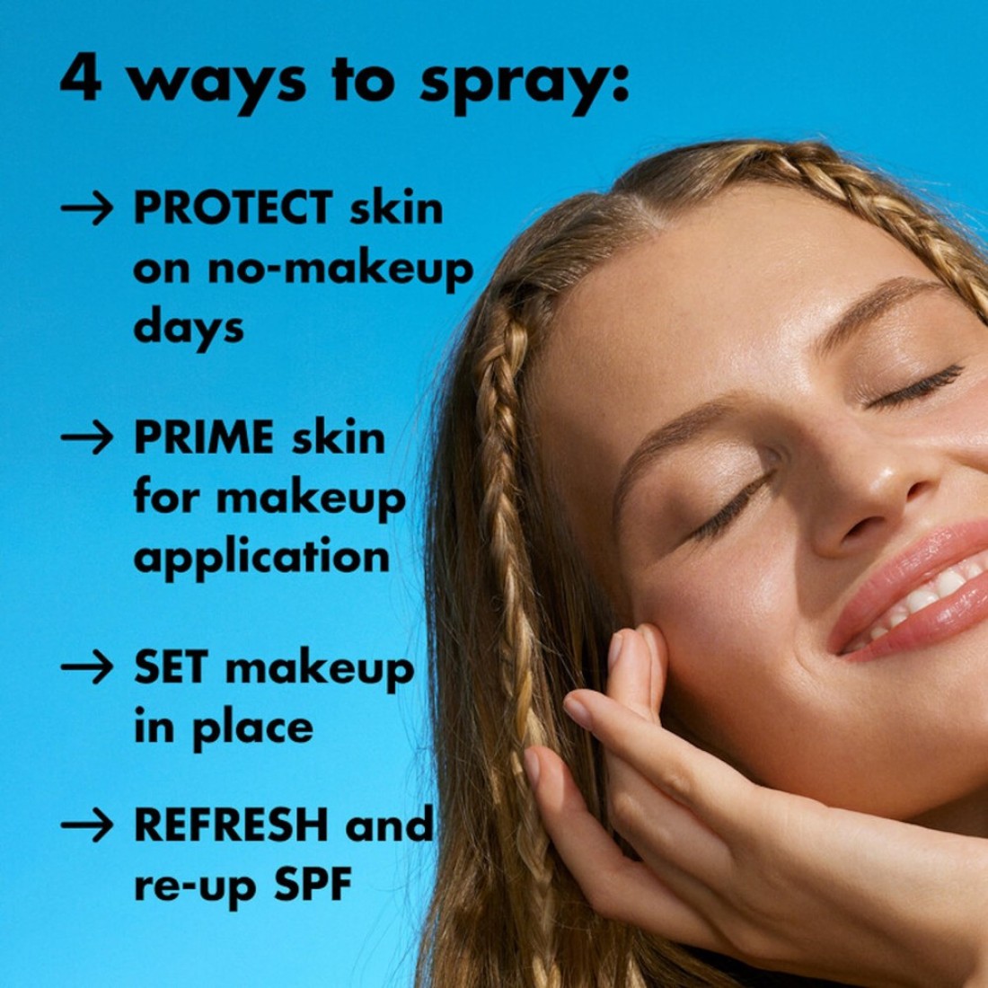 elf SKIN All Set For Sun SPF 45 Setting Spray With SPF 45 For LongLasting Makeup Weightless NonGreasy Formula Vegan CrueltyFree Packaging May Vary