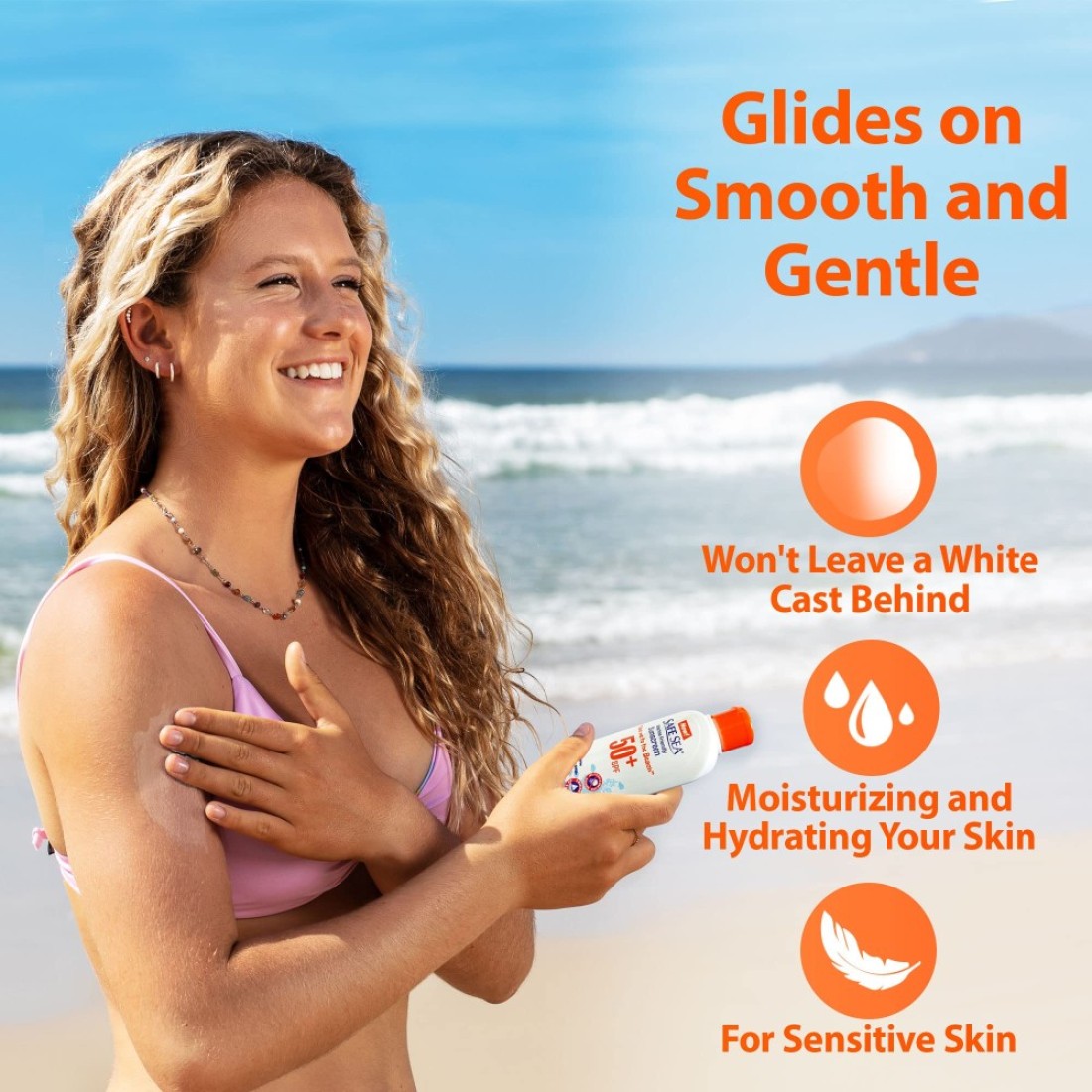 SAFE SEAJellyfish StingBlocking Sunscreen SPF 40 Spray 4 Fl oz Waterproof Biodegradable Coral ReefSafe Body and Face Sunscreen AntiJellyfish and SeaLice sting protection