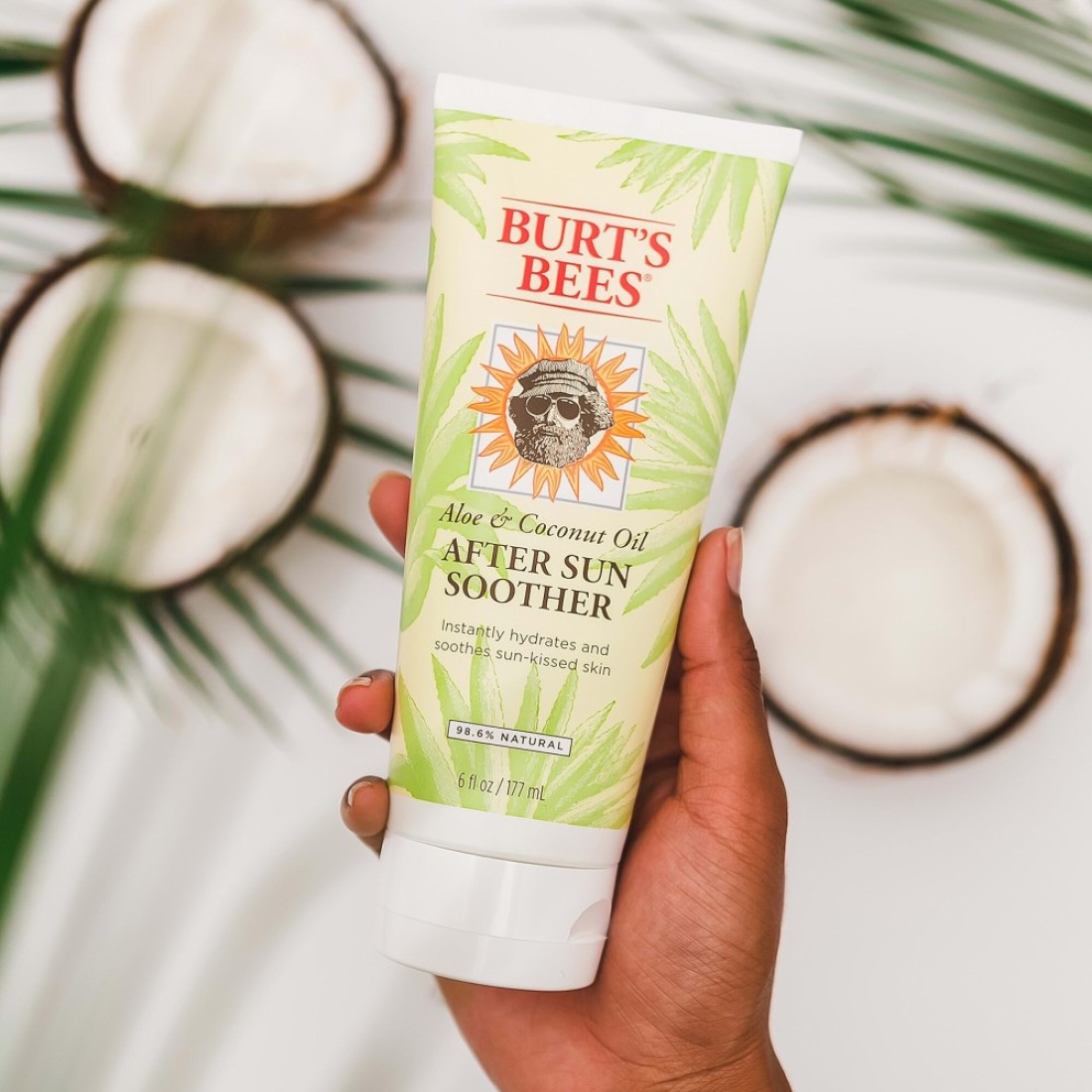 Burts BeesStocking Stuffers After Sun Lotion with Hydrating Aloe Vera Coconut Oil Sunburn Relief After Sun Soother Natural Origin Skin Care Christmas Gifts 6 oz