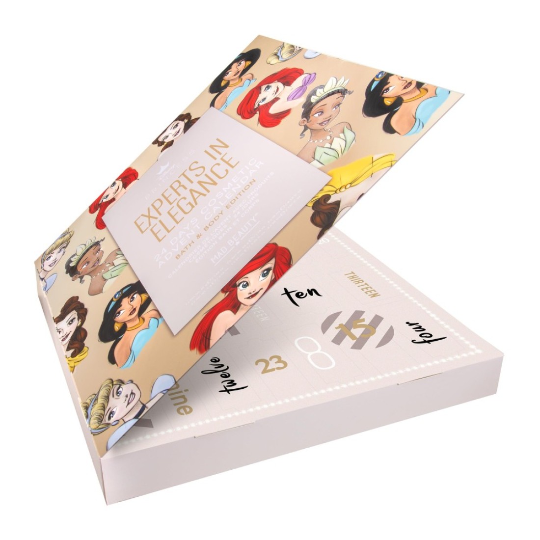 Mad Beauty Disney Princess 24Day Christmas Advent Calendar Includes Face Masks Skincare Bath and Beauty Products CrueltyFree Cosmetics Gifts for Women Adults and Kids