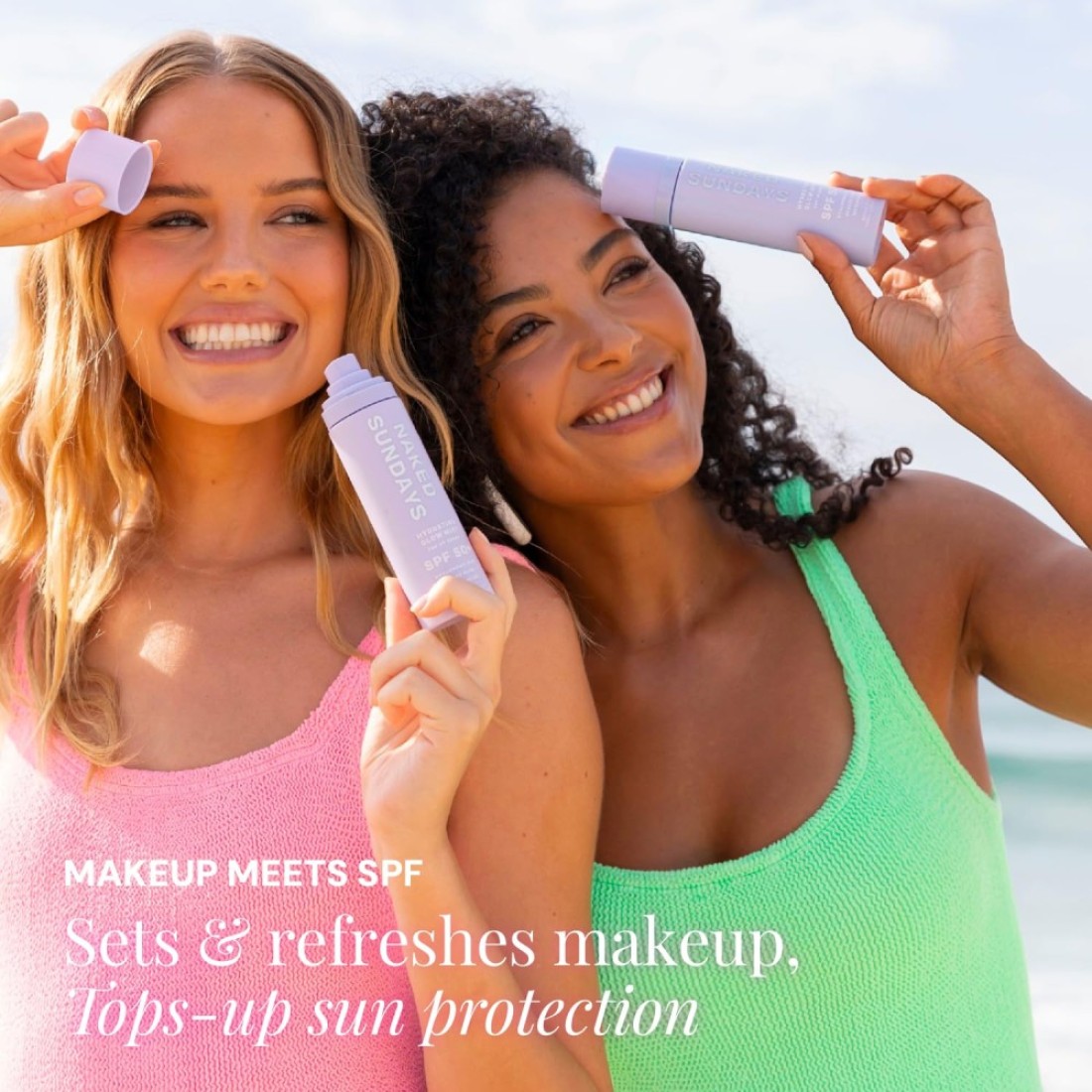 Naked SundaysSPF50 Hydrating Glow Mist 75ml Daily Face Sunscreen Spray SPF Face Spray Sunscreen Spray for Face Face Mist Sunscreen