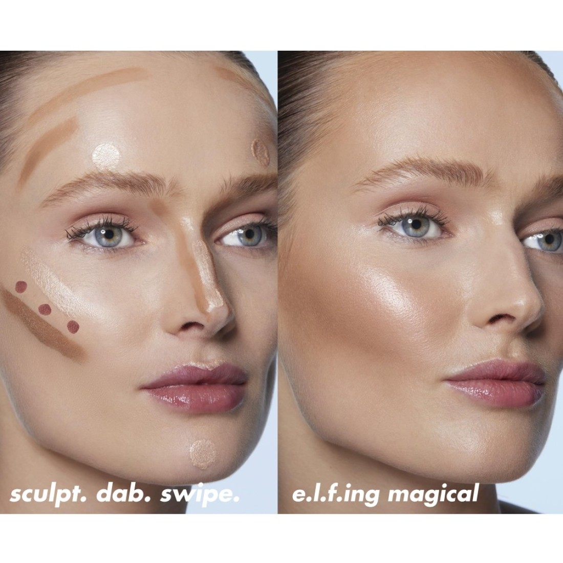 elf Halo Glow Highlight Beauty Wand Liquid Highlighter Wand For Luminous Glowing Skin Buildable Formula Vegan CrueltyfreeChampagne Campaign