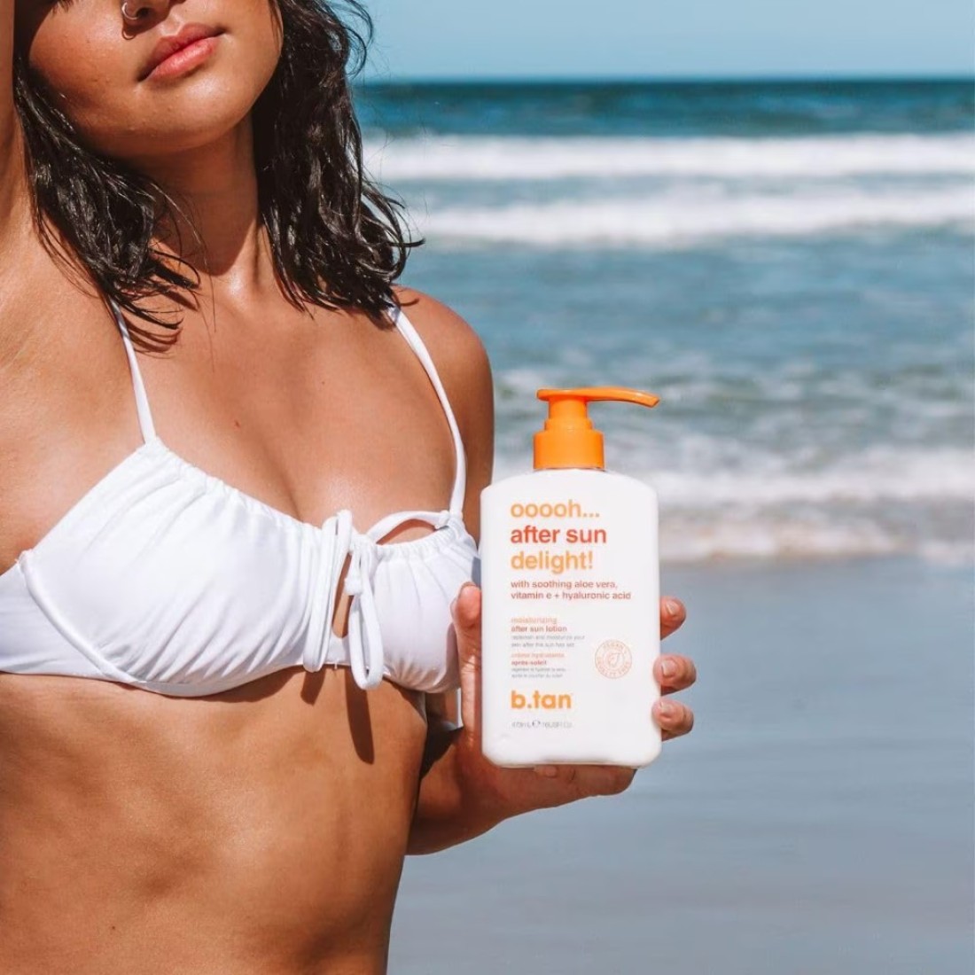 BTAN After Sun Lotion Ooooh Aftersun Delight Aloe Vera Hyaluronic Acid Sun Burn Skin Relief Moisturizing Body Cream 16 Fl oz