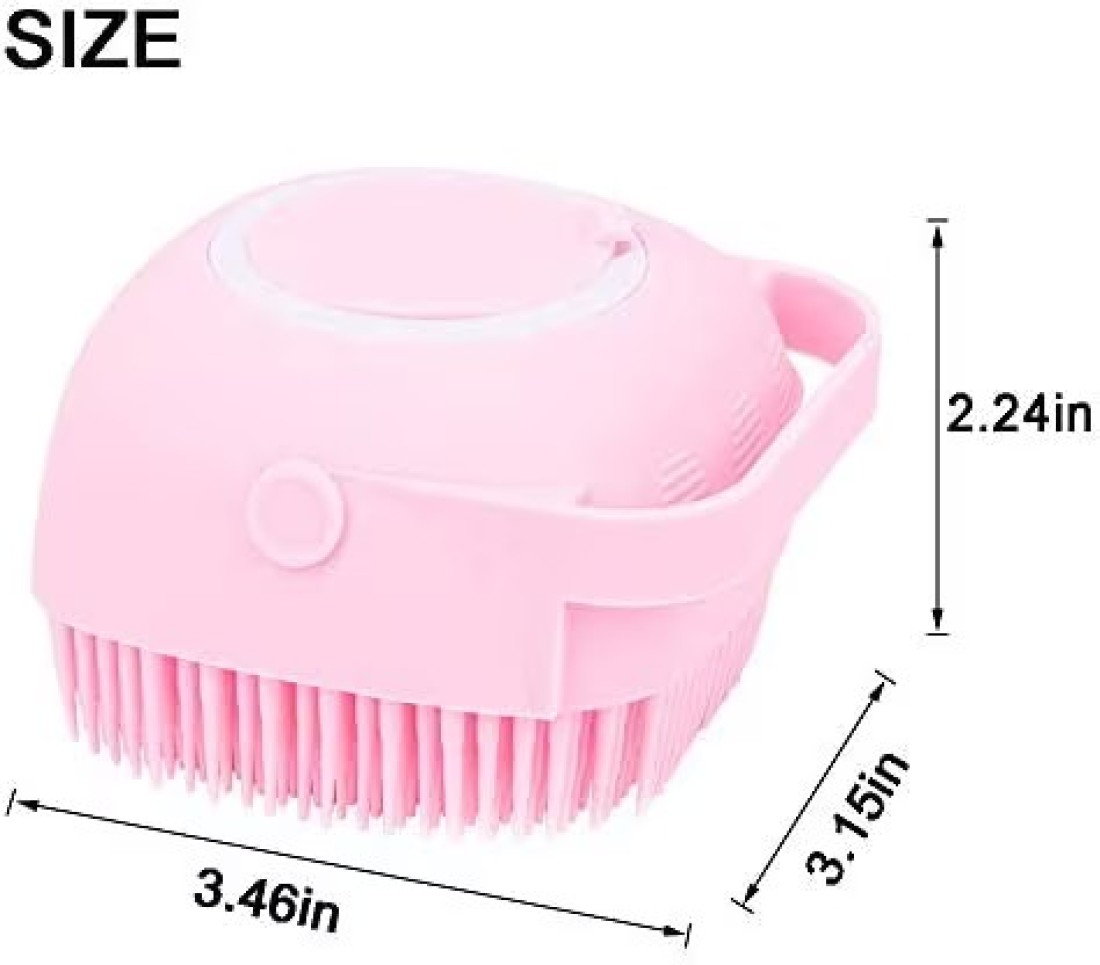 Marrkhor Silicone Body Brush Shower Scrubber With Shower Gel Dispenser Function,Soft Silicone Bath Massage Body Brush,Shower Loofah Brush