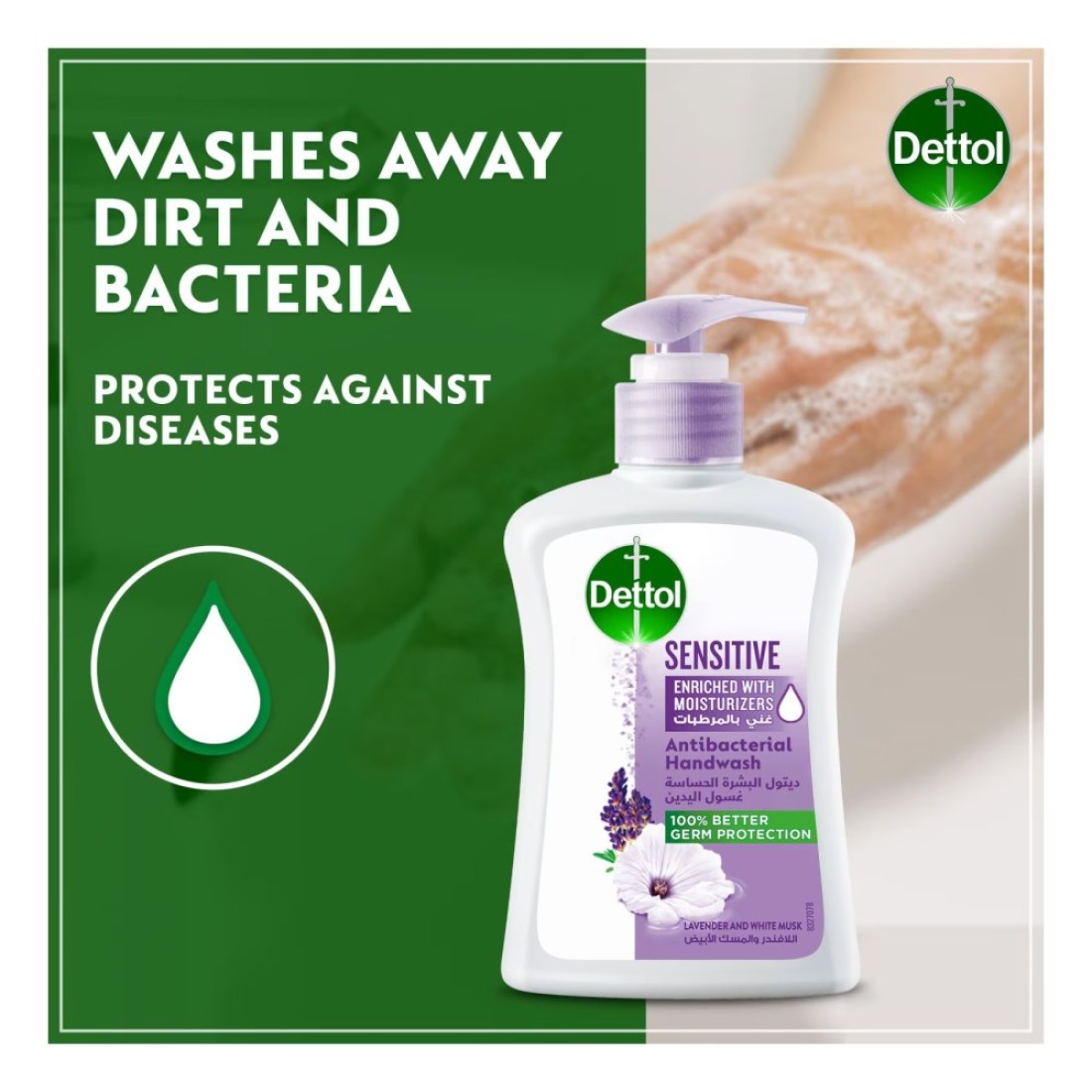 Dettol Sensitive Antibacterial Liquid Handwash 200ml Pack of 3