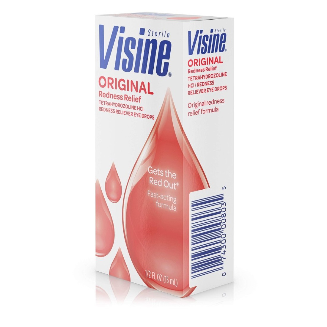 Visine Original Redness Relief Eye Drops to Help Relieve Red Eyes Eye Irritation 05 Fl Oz Pack of 4