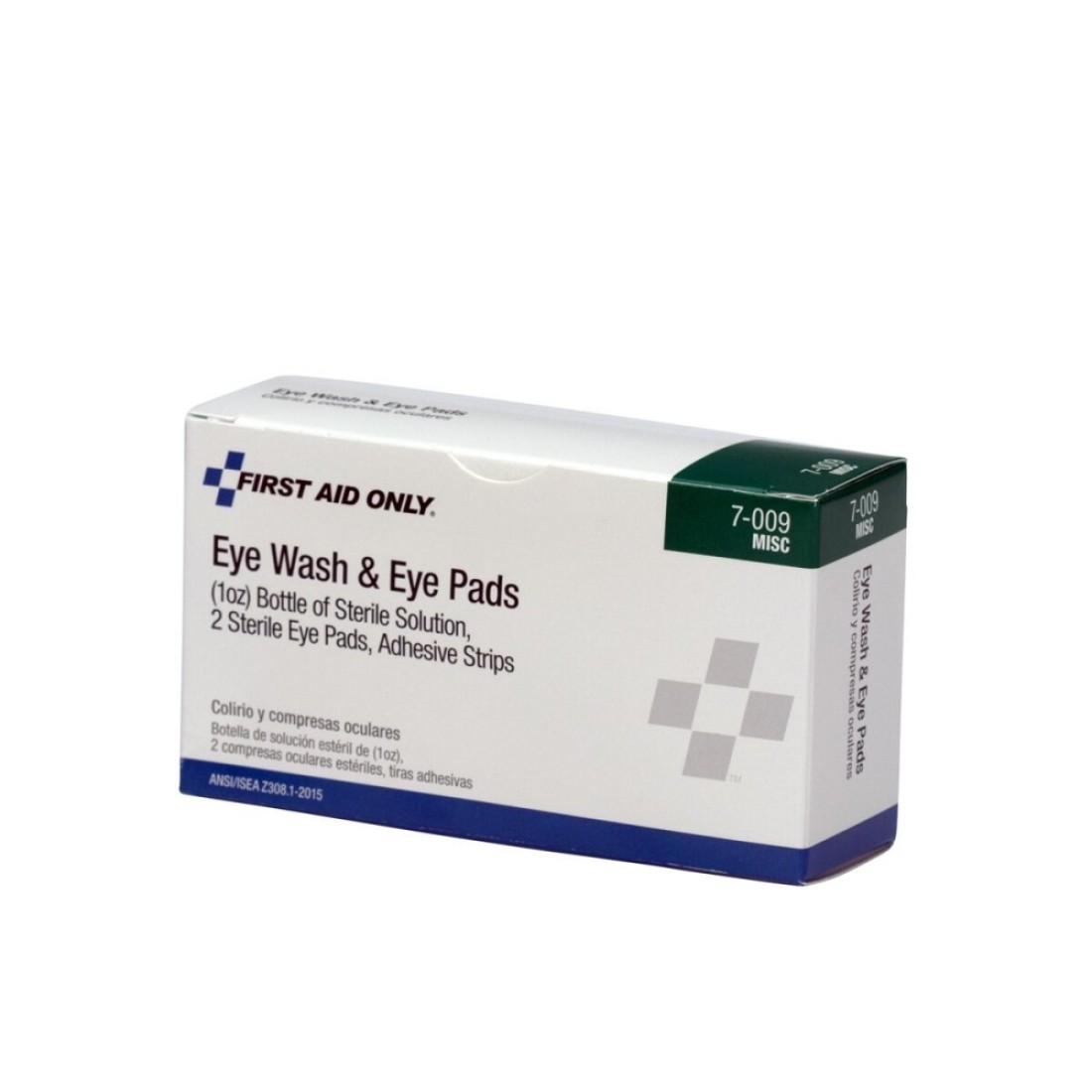 PhysiciansCare 5Piece Eye Wash Kit with Oval Eye Pads First Aid Adhesive Strips Emergency Eye Rinse