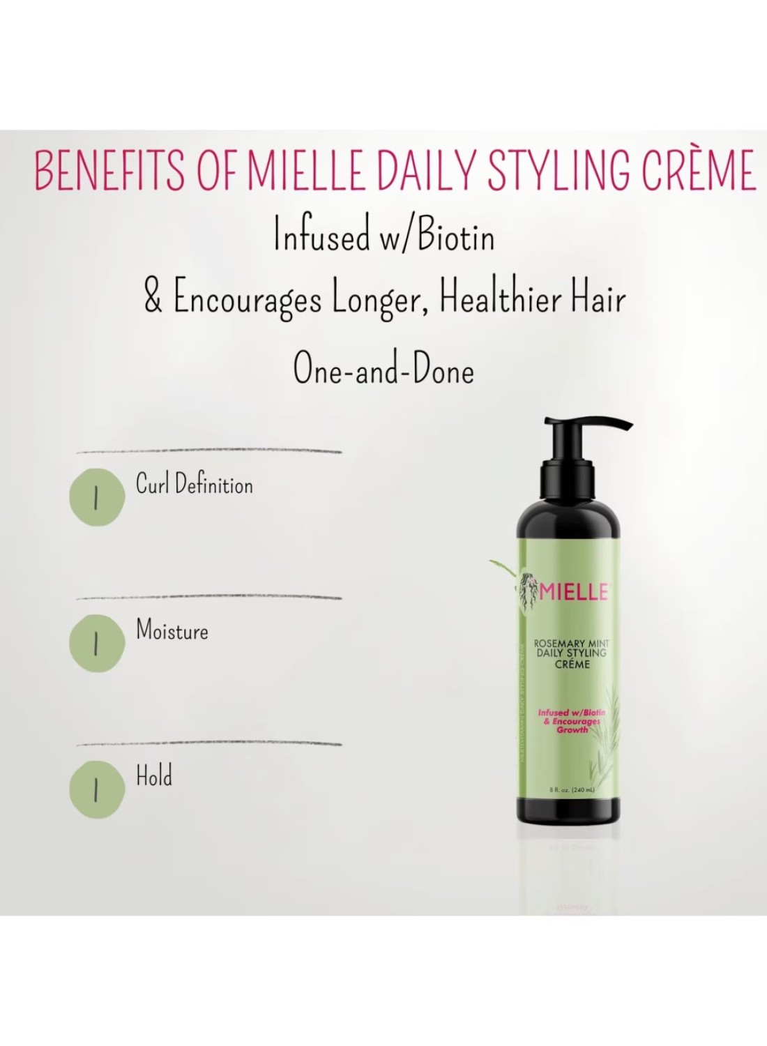 Mielle Organics Rosemary Mint Strengthening Growth Collection Rosemary Hair Oil, Shampoo, Hair Mask, Styling Cream And Scrubber For Hair Growth,Protection And Treatment 994ml