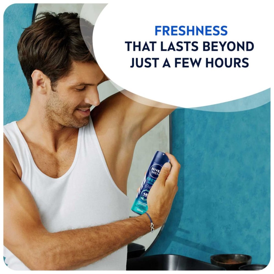 NIVEA MEN Deodorant Spray for Men Fresh Ocean Aqua Scent 150ml