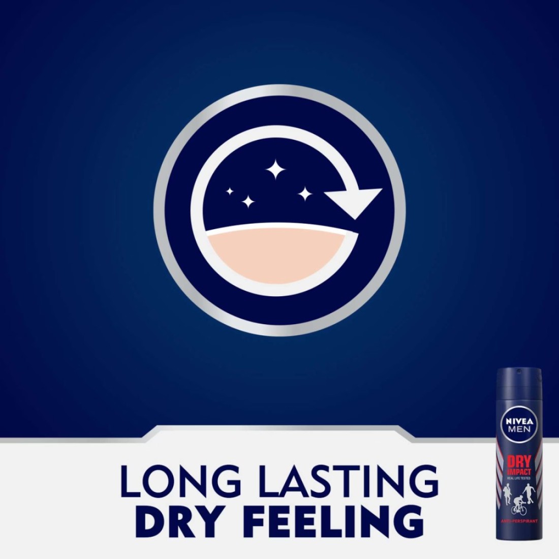NIVEA MEN Antiperspirant Spray for Men Dry Impact 150ml Pack of 3