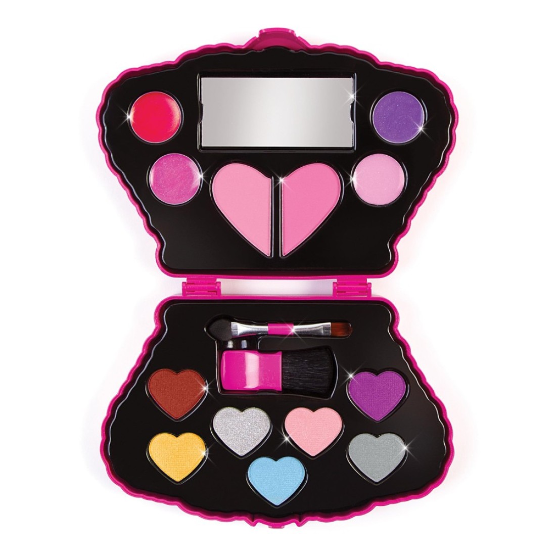 Make It Real Juicy Couture Bejeweled Beauty Cosmetic Compact Glam for Eyes Lips Face Crown Shaped Makeup Case Girls Kids Ages 6
