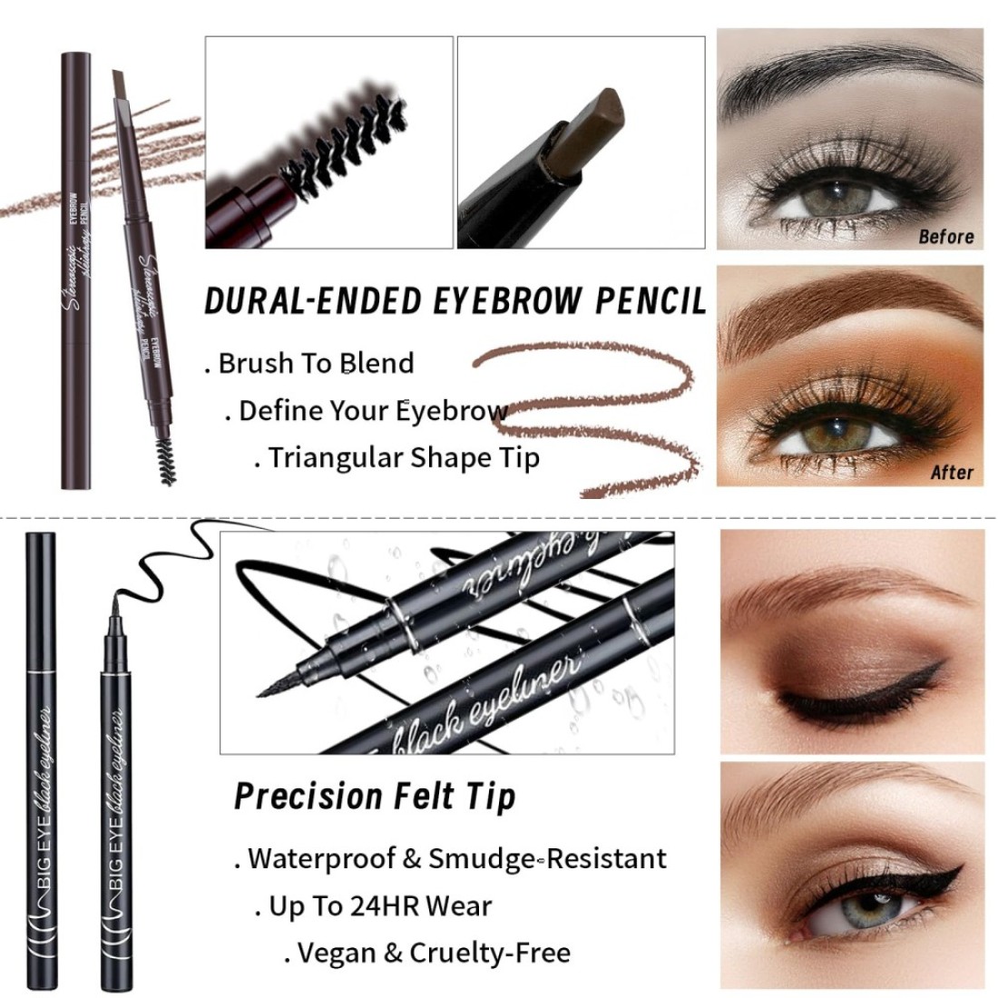 Makeup Set Kit for Women Girls Teens Makeup Present Set Includes 9 Color Eyeshadow Counter Stick Foundation Eyebrow Pencil Eyeliner Mascara Lip Gloss 5Pcs Brushes Sponge