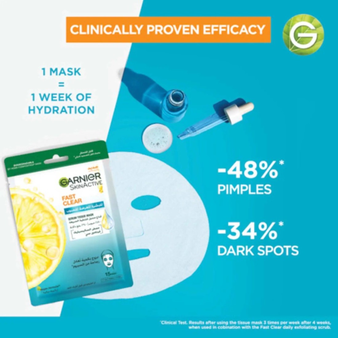 Garnier Skin Active Fast Clear Tissue Mask