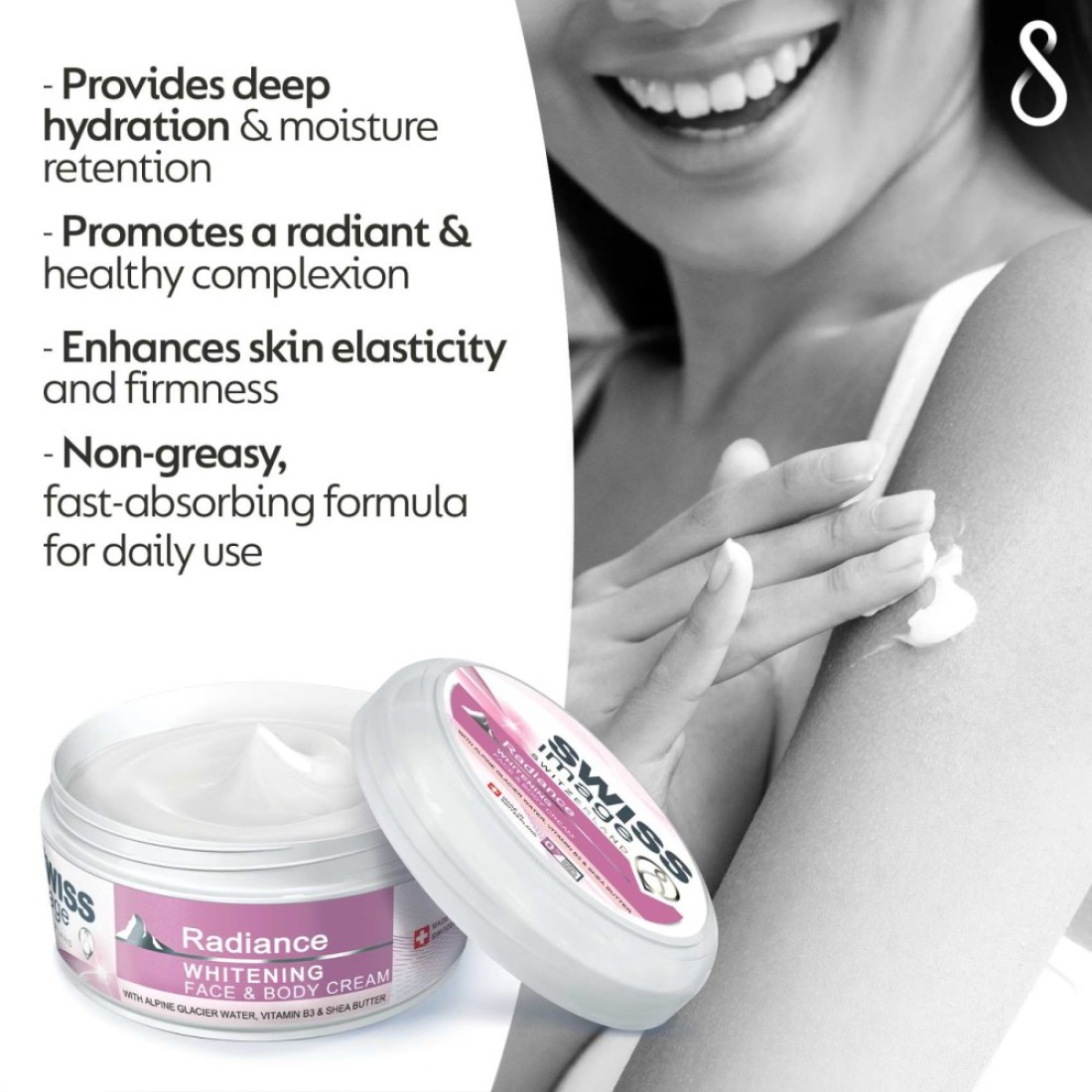 Swiss Image Radiance Whitening Face &amp; Body Cream 200ml