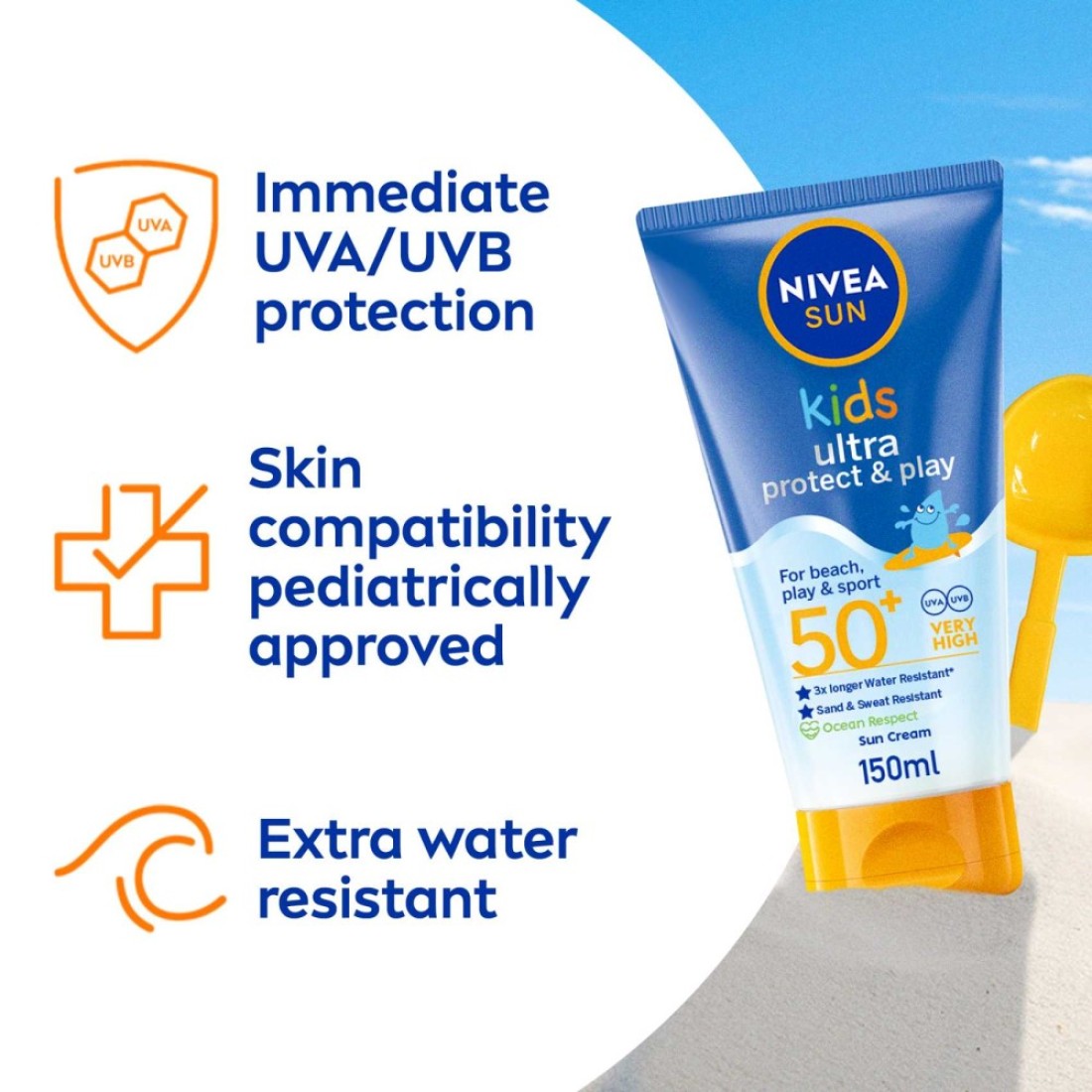 NIVEA SUN Lotion Kids Protect &amp; Play SPF 50+ 150ml
