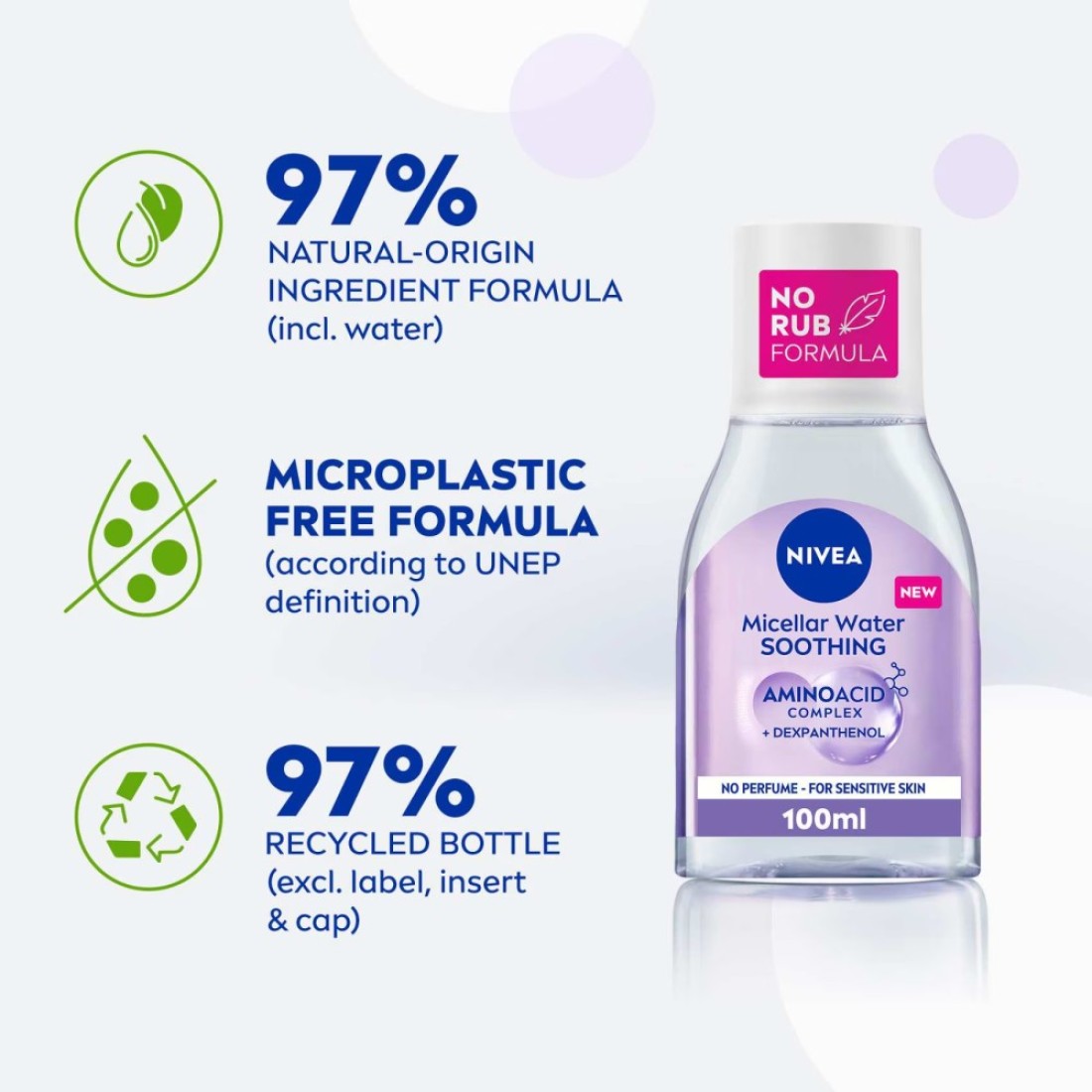NIVEA Micellar Water Smoothing Makeup Remover Sensitive Skin 100ml