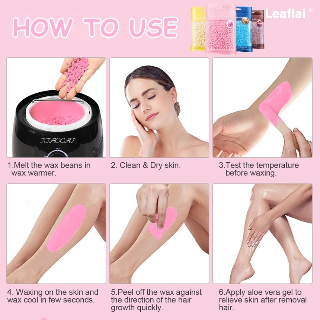 Hard Wax Beads Professional Wax Beads for Hair Removal 400g Hair Wax with 10 Pcs Wood Sticks for Full Body Brazilian Bikini Face Legs Eyebrow Painless at Home for Woman Men