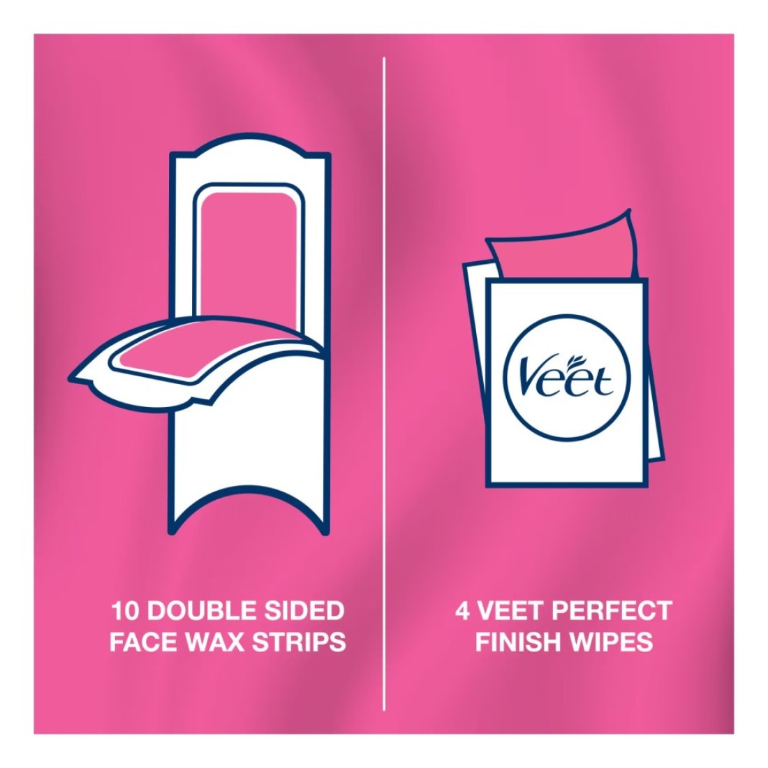 Veet Pure Face Wax Strips White 20 Strips
