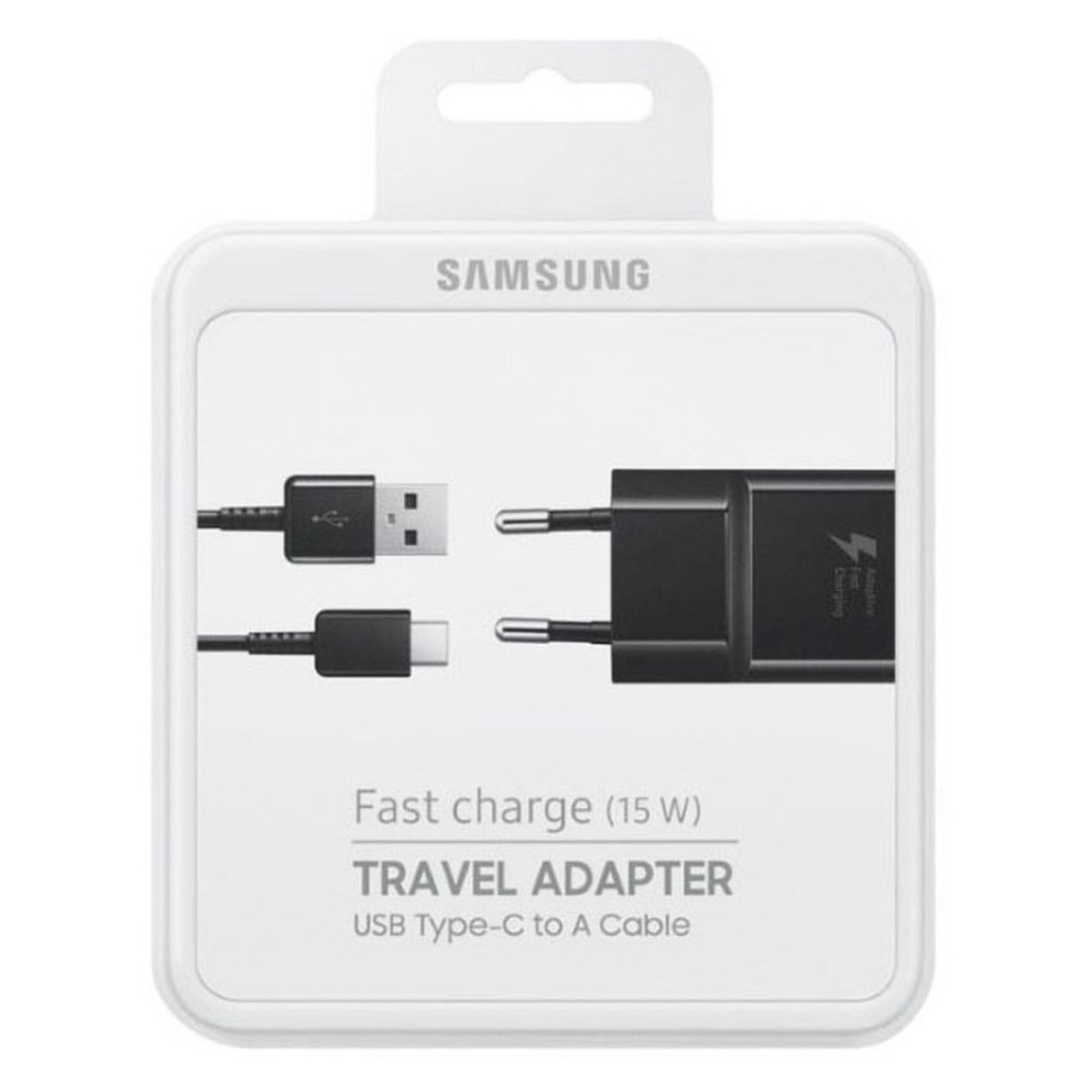 Samsung Fast Charging Travel Adapter With Type-C Data Sync Charging Cable Black