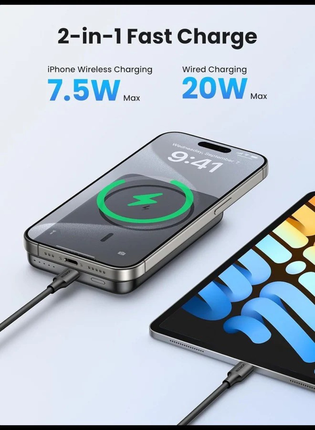 Radiotronics Magnetic Wireless Power Bank Fast Charging, 10000mAh MagSafe-Compatible Portable Charger PD 20W USB-C Battery Pack Compatible with iPhone 15/14/13/12 Plus/Pro/Pro Max/Min