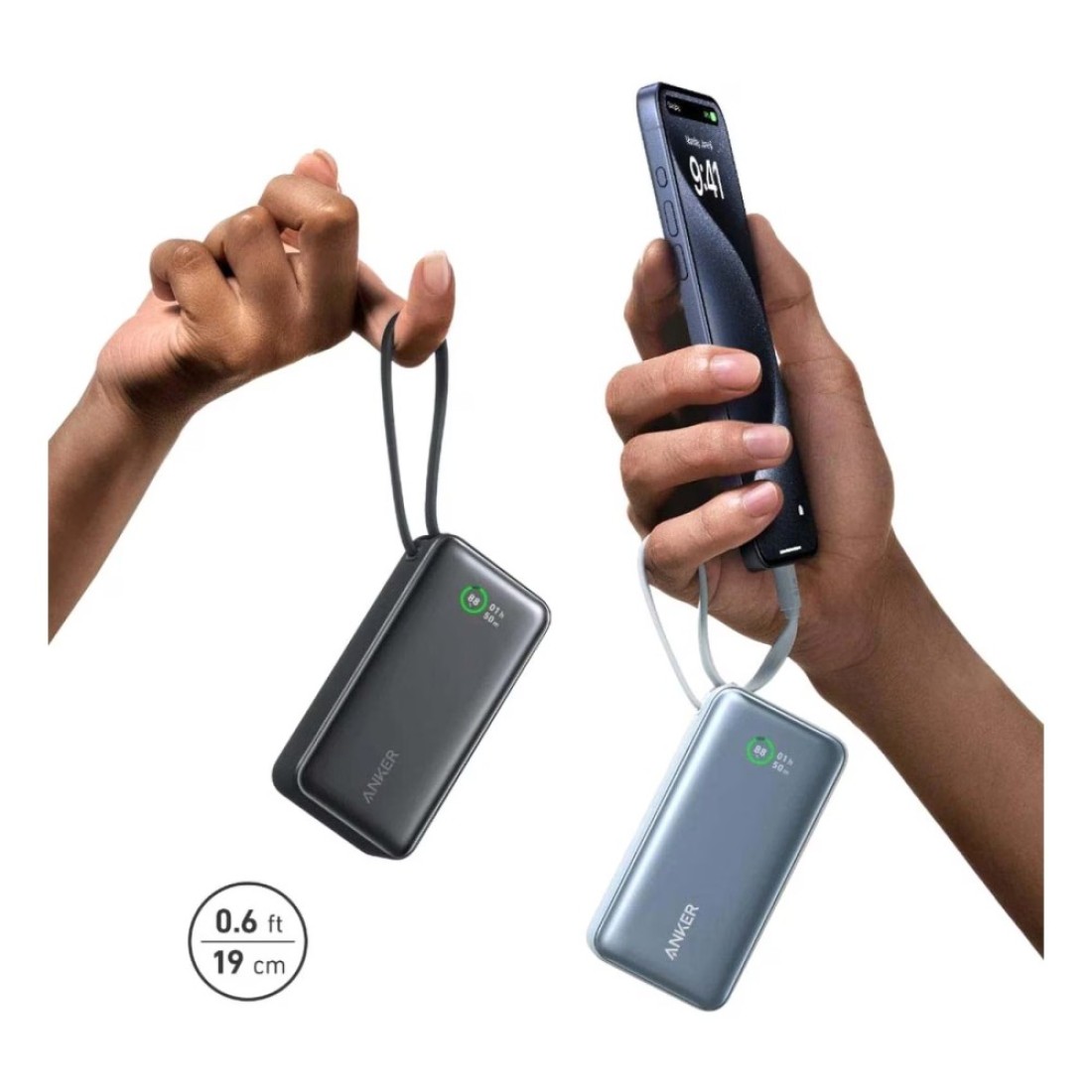 Anker Nano Power Bank With USB-C Cable Black 20000mAh 30W