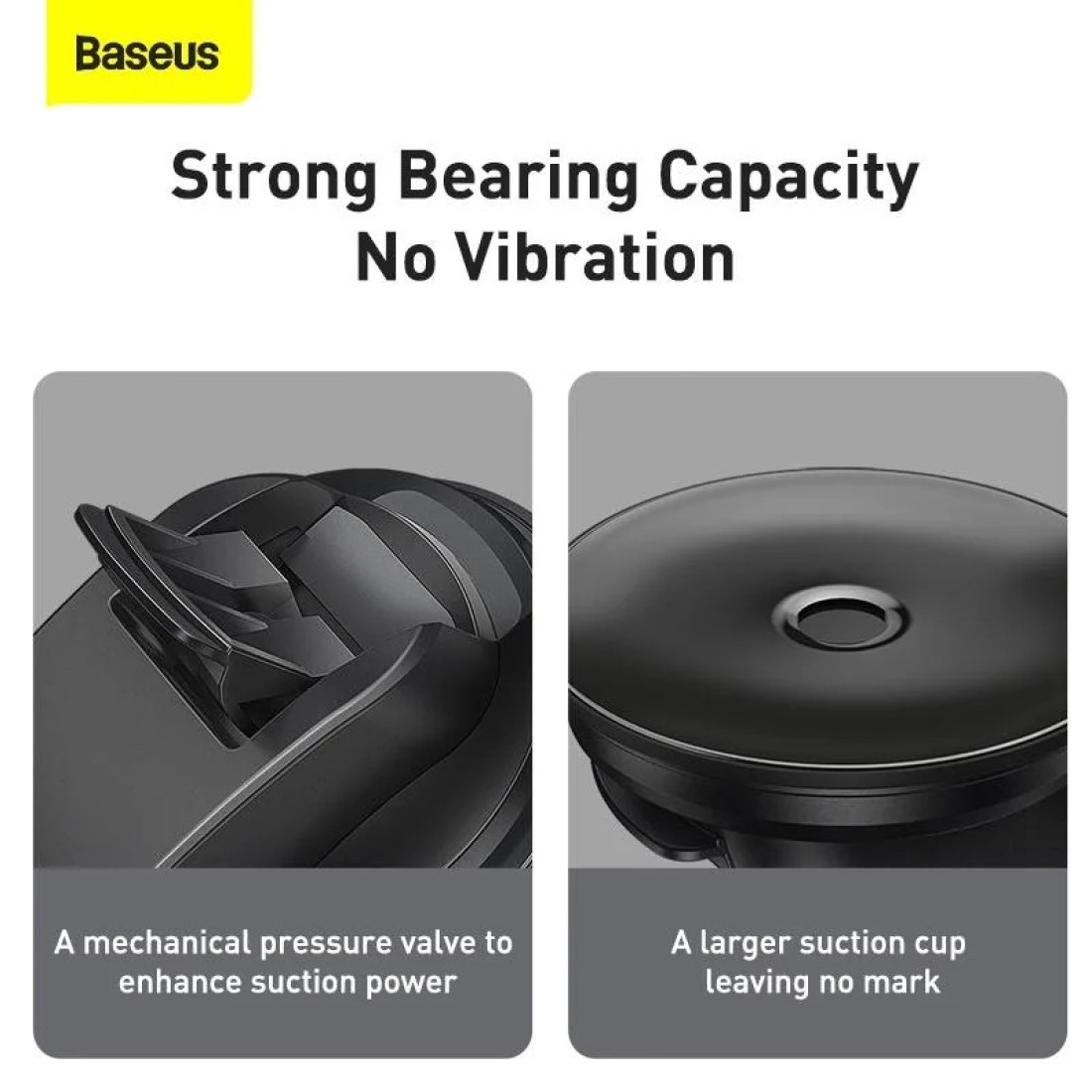 Baseus 2-in-1 Easy Control Clamp Car Phone Holder Dashboard/Air Vent 360 Degrees Rotatable Car Phone Stand Car Mobile Stand Compatible with iPhone 13 Pro/Pro Max/Mini, Galaxy, and all 4.7-6.7&#39;&#39; Black