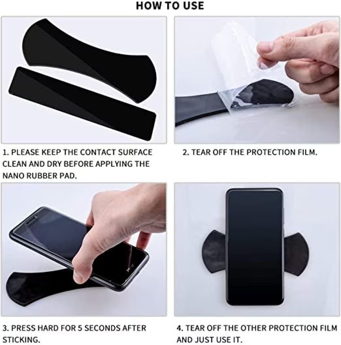 Aiwanto 5Pcs Sticky Gel Pads Cell Phone Stand Gel Pads Multi Function Magic Anti-Slip Gel Pads for Cell Phones Holder