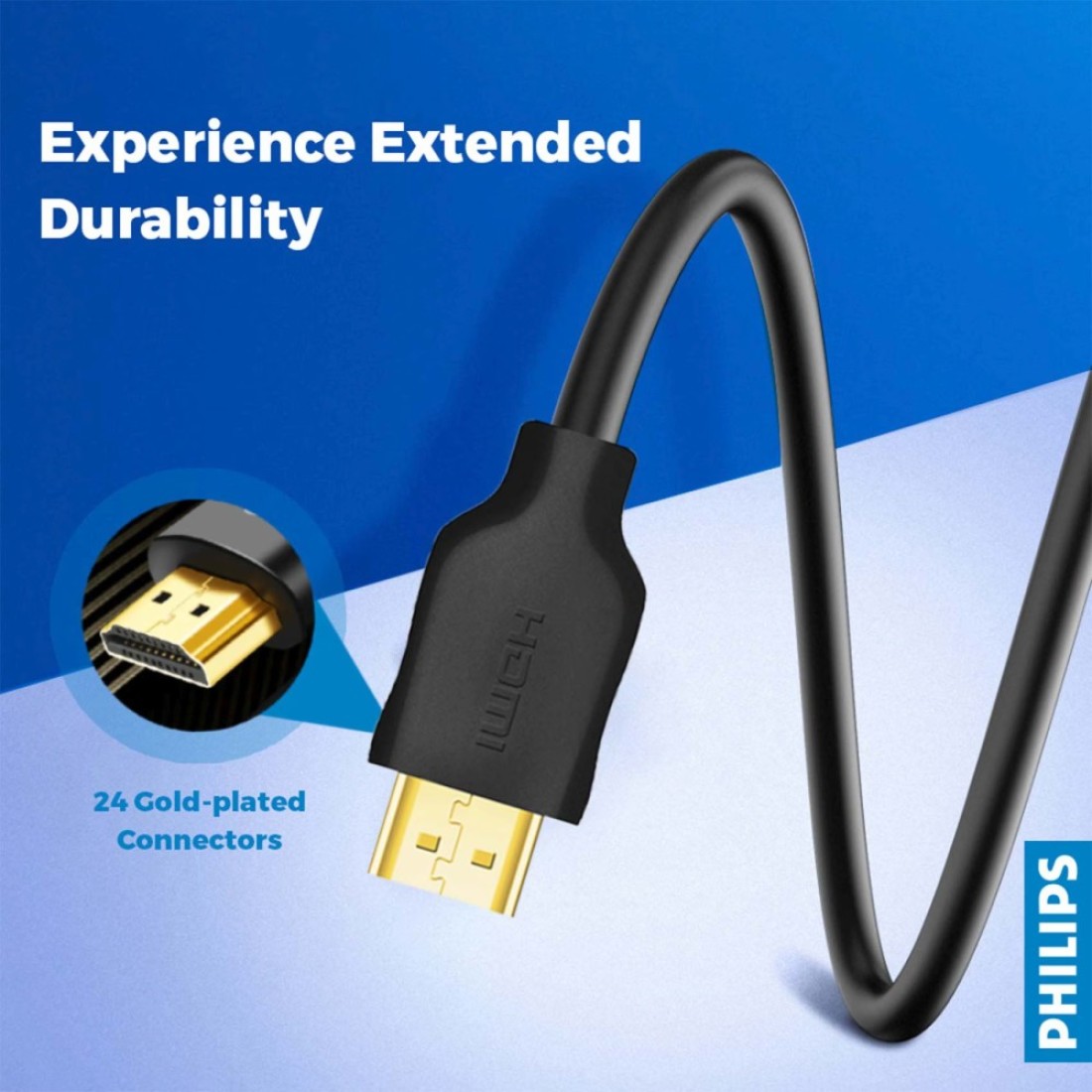 فيليبس كابل HDMI مع إيثرنت SWV5510 بطول 1.5 متر أسود