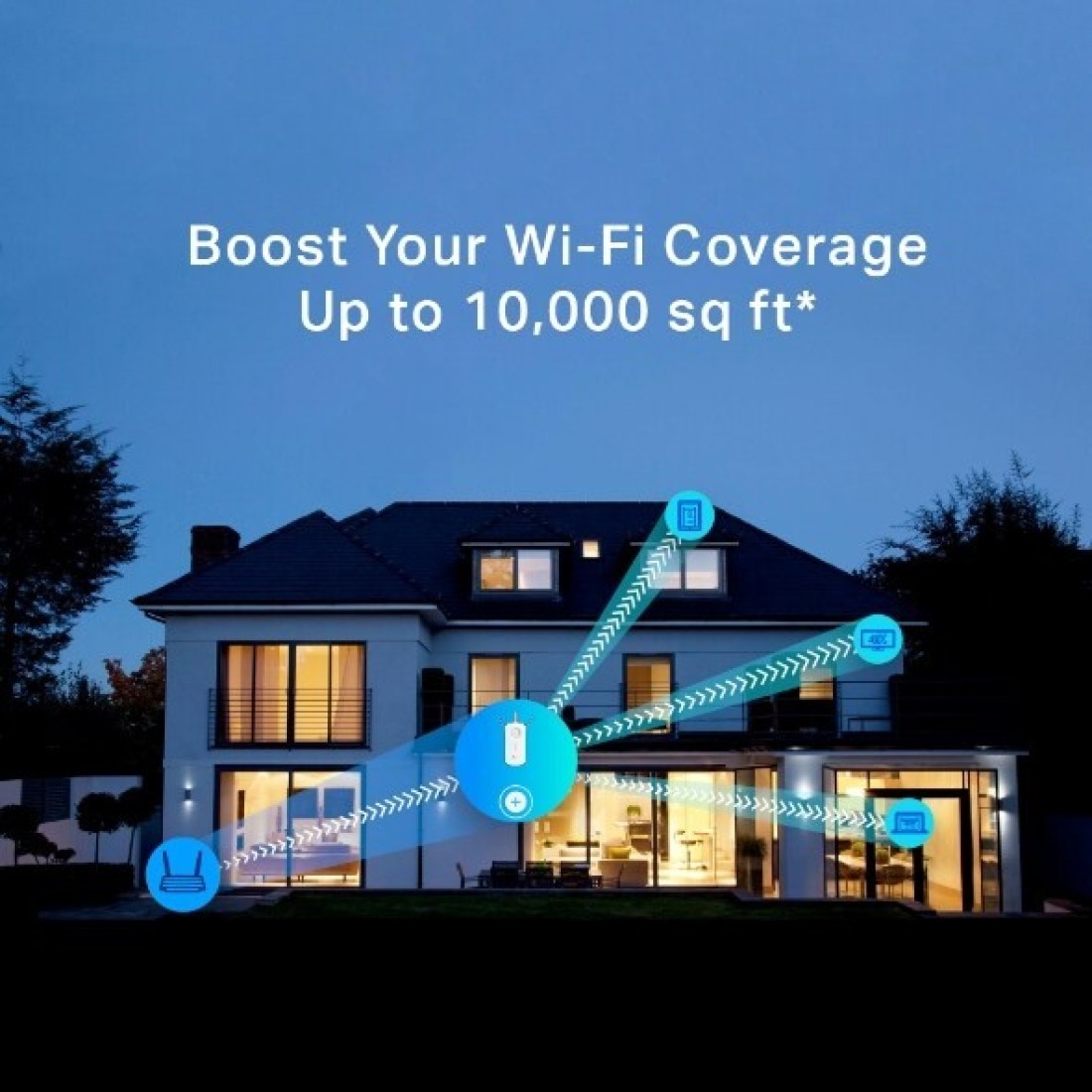موسع شبكة Wi-Fi من TP-Link AC1750 RE450 يقضي على المناطق الميتة باستخدام شبكة Wi-Fi قوية